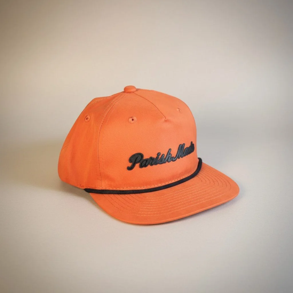 Parish Made Script Rope Hat (Burnt Orange)