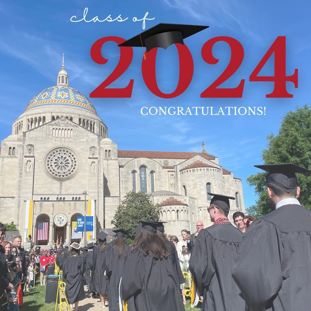 The Class of 2024, congratulations!!!! 🥹 Know that you&rsquo;ll always have a home here on campus at CUA! 🎓 🙌 ❤️

You did it #CatholicUGrad24!!! 🎉