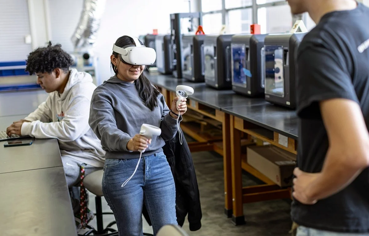 students walking between classes