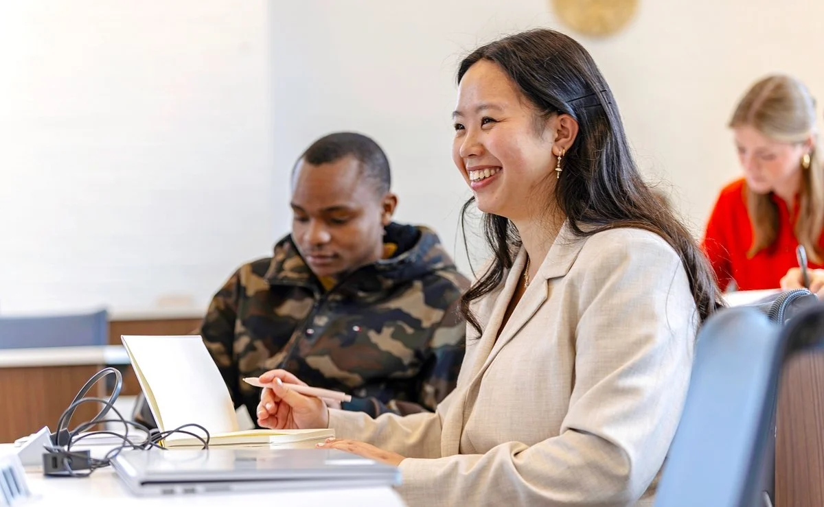 student sitting in class