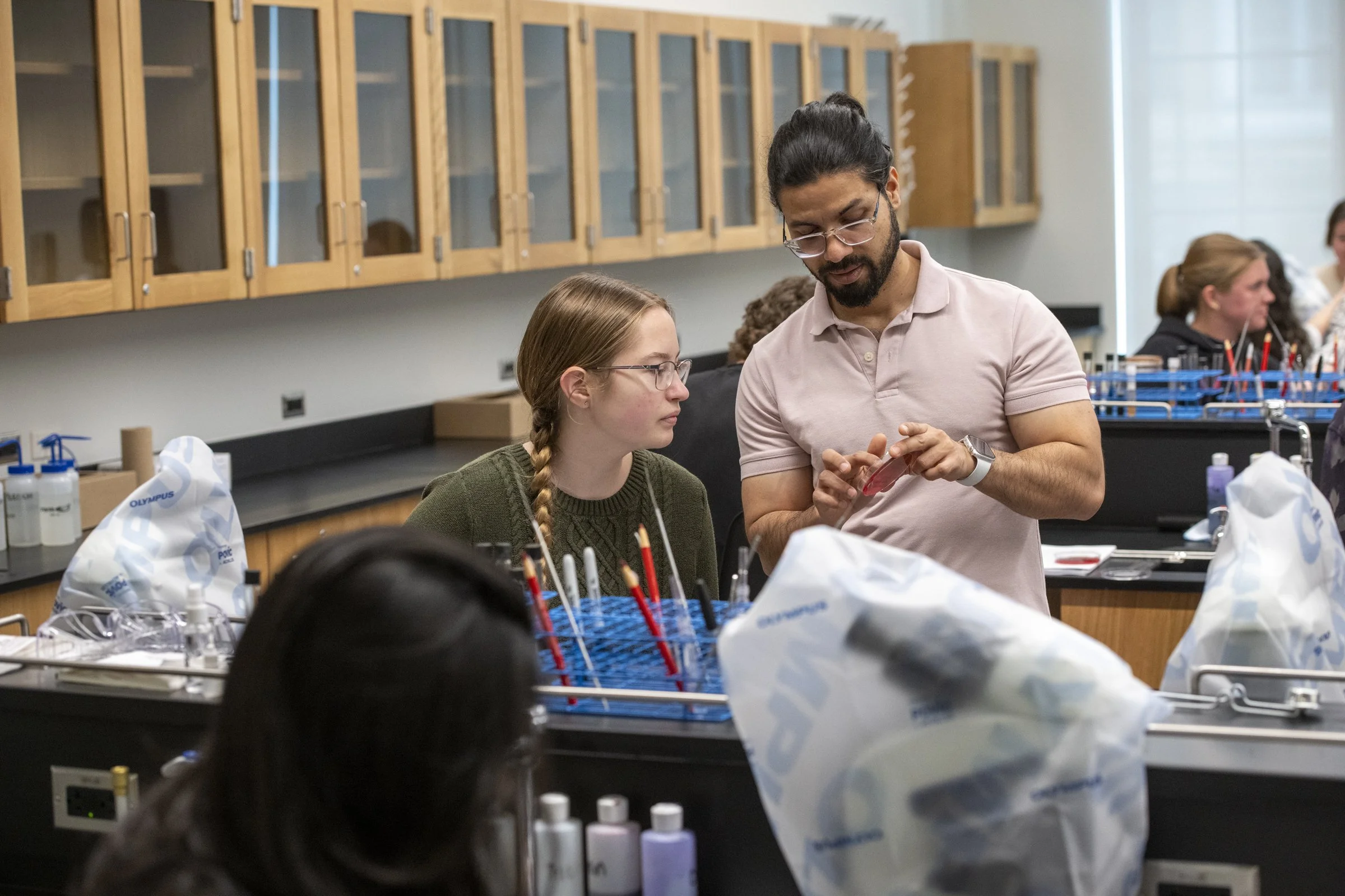 students in bio class