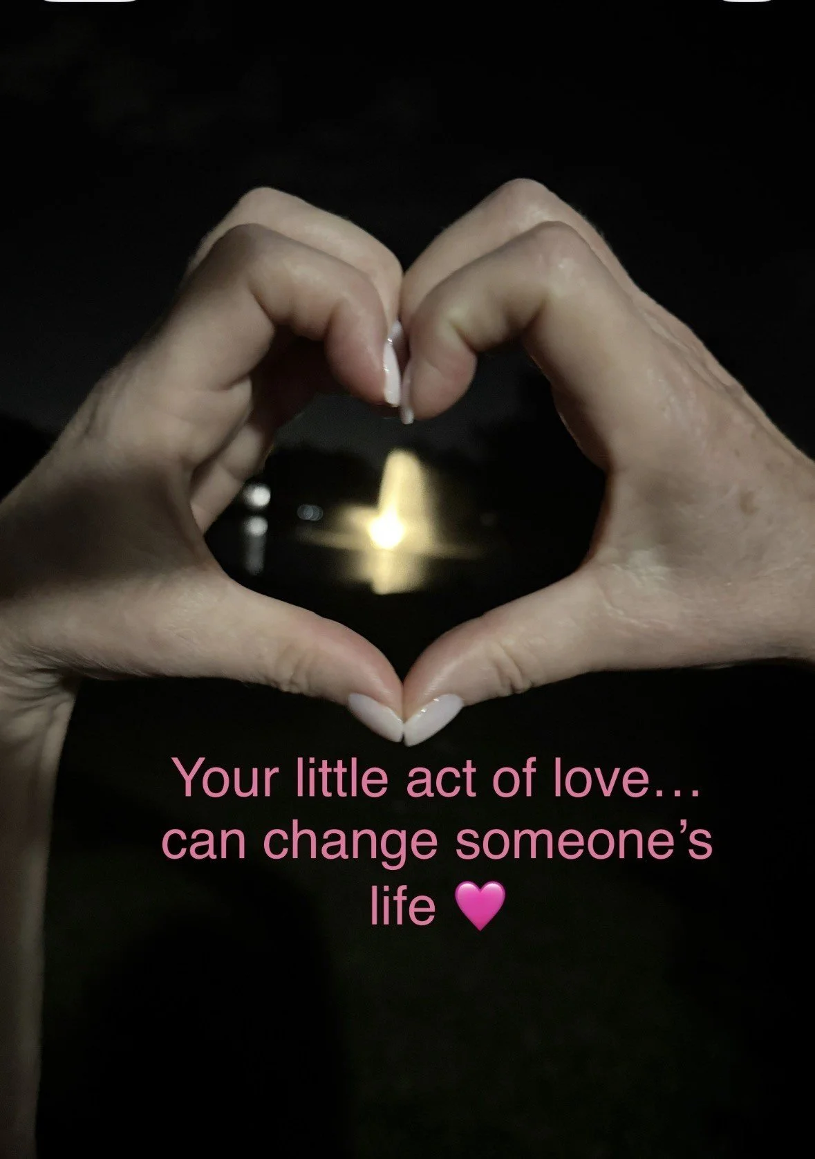 Your little act of love… can change someone’s life!