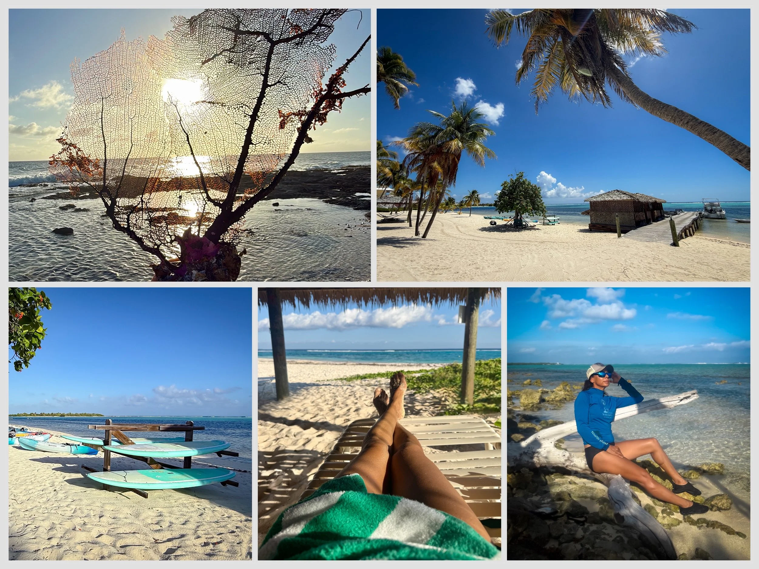 Enjoying a bit of sun and sea in the Caymans.