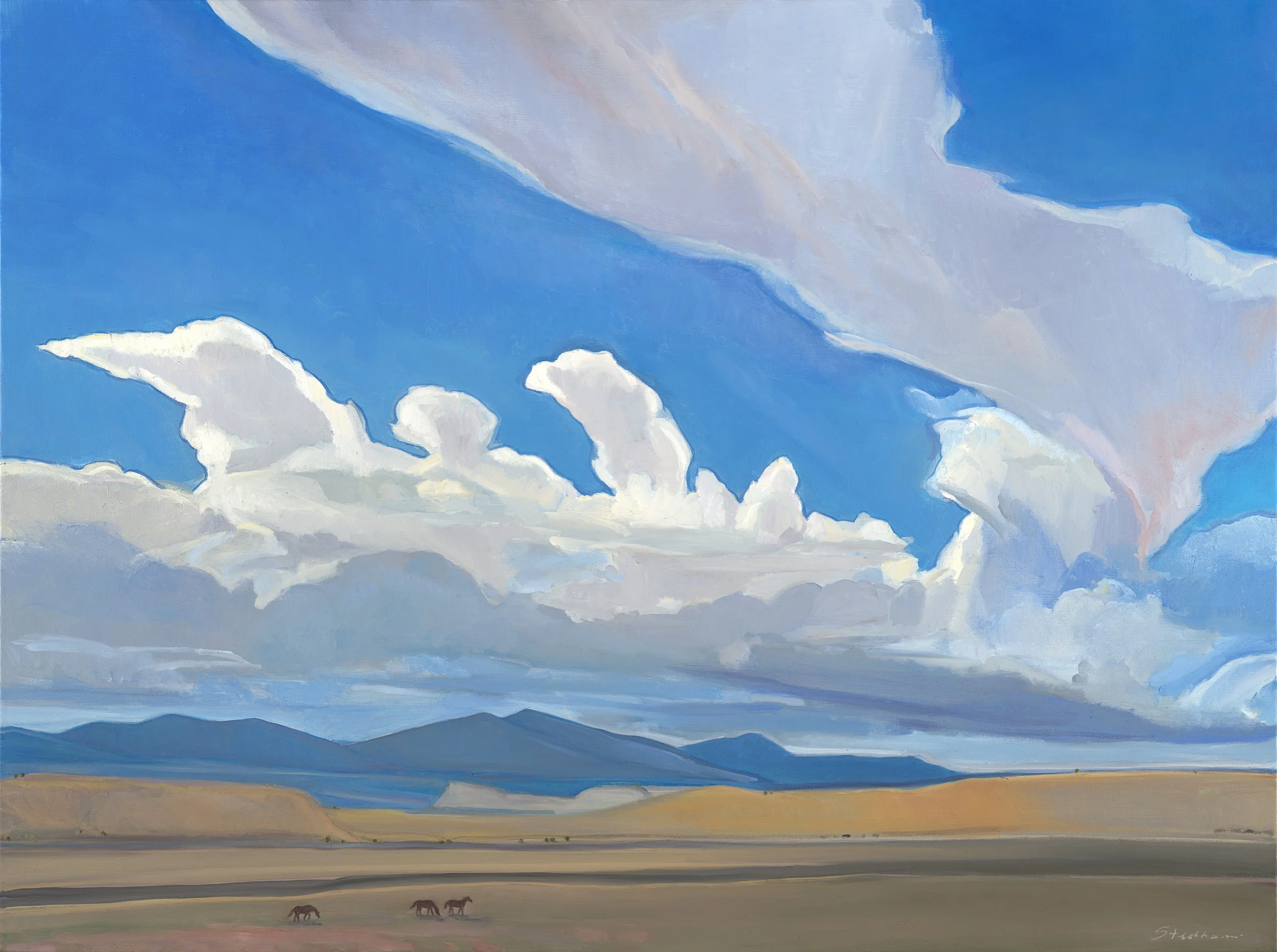 Three Amigos in Cloud Country | 30 x 40 in. | oil on canvas