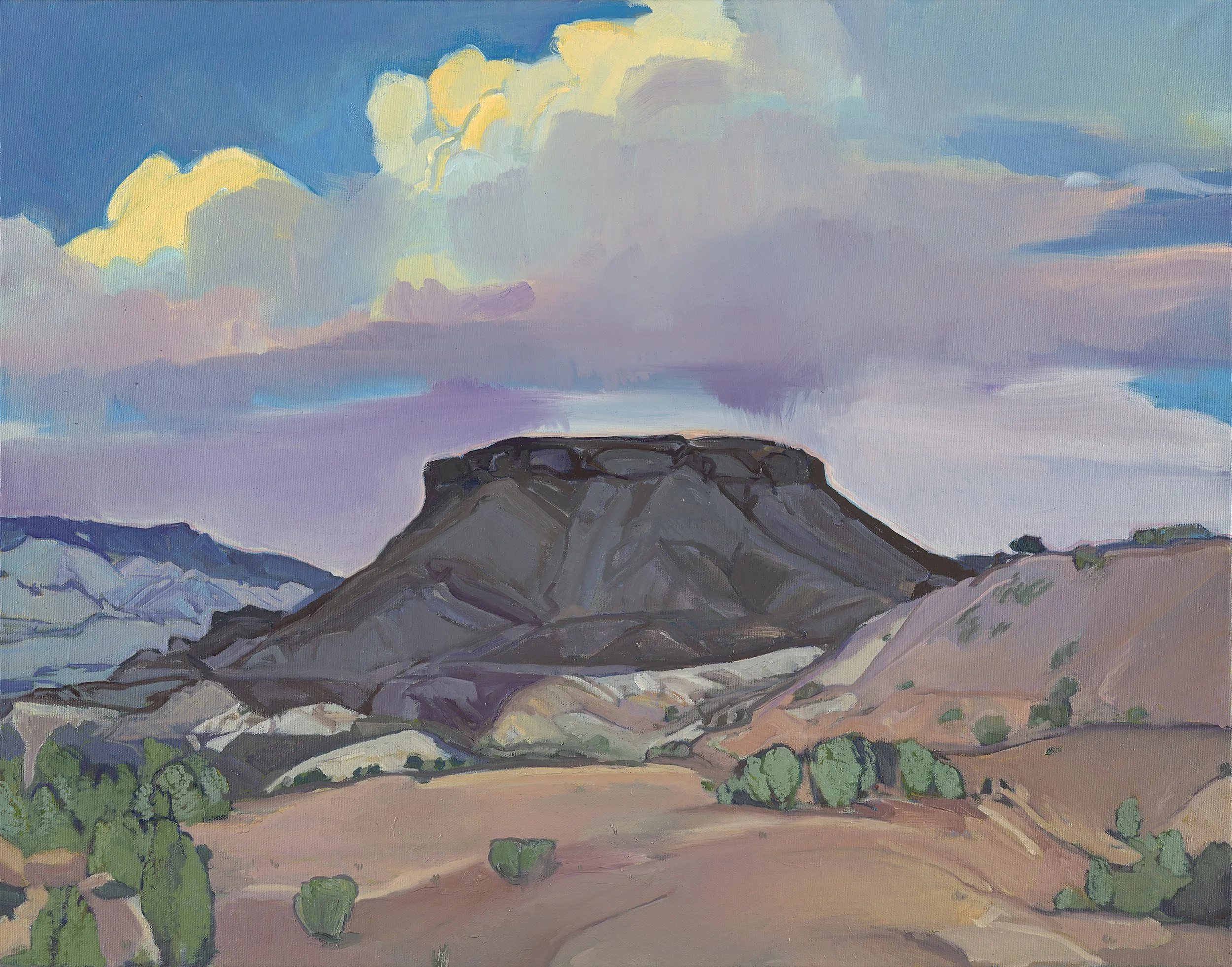 Black Mesa Day, oil on canvas, 28”h x 22”w