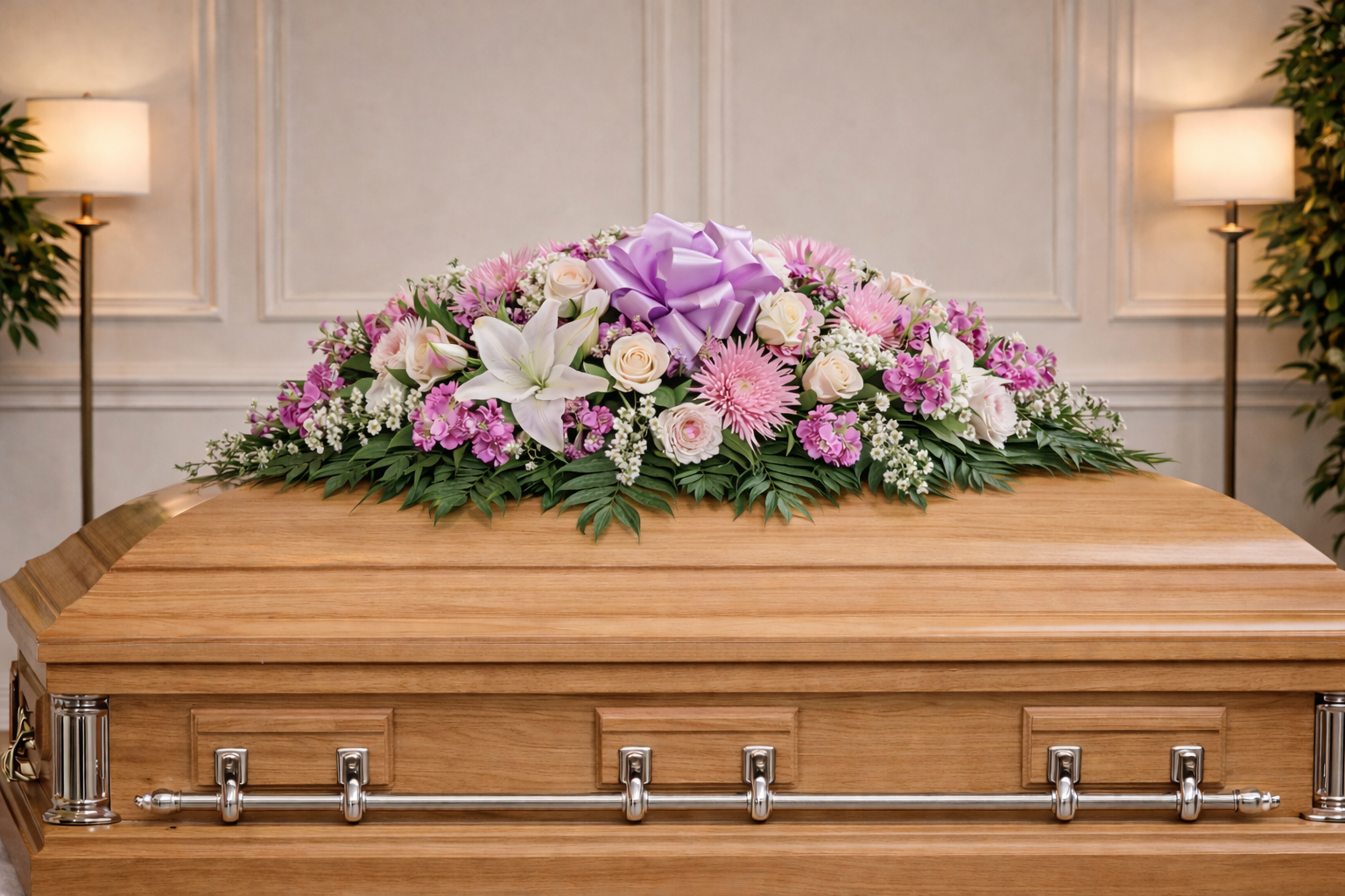 Purple Passion Casket Spray