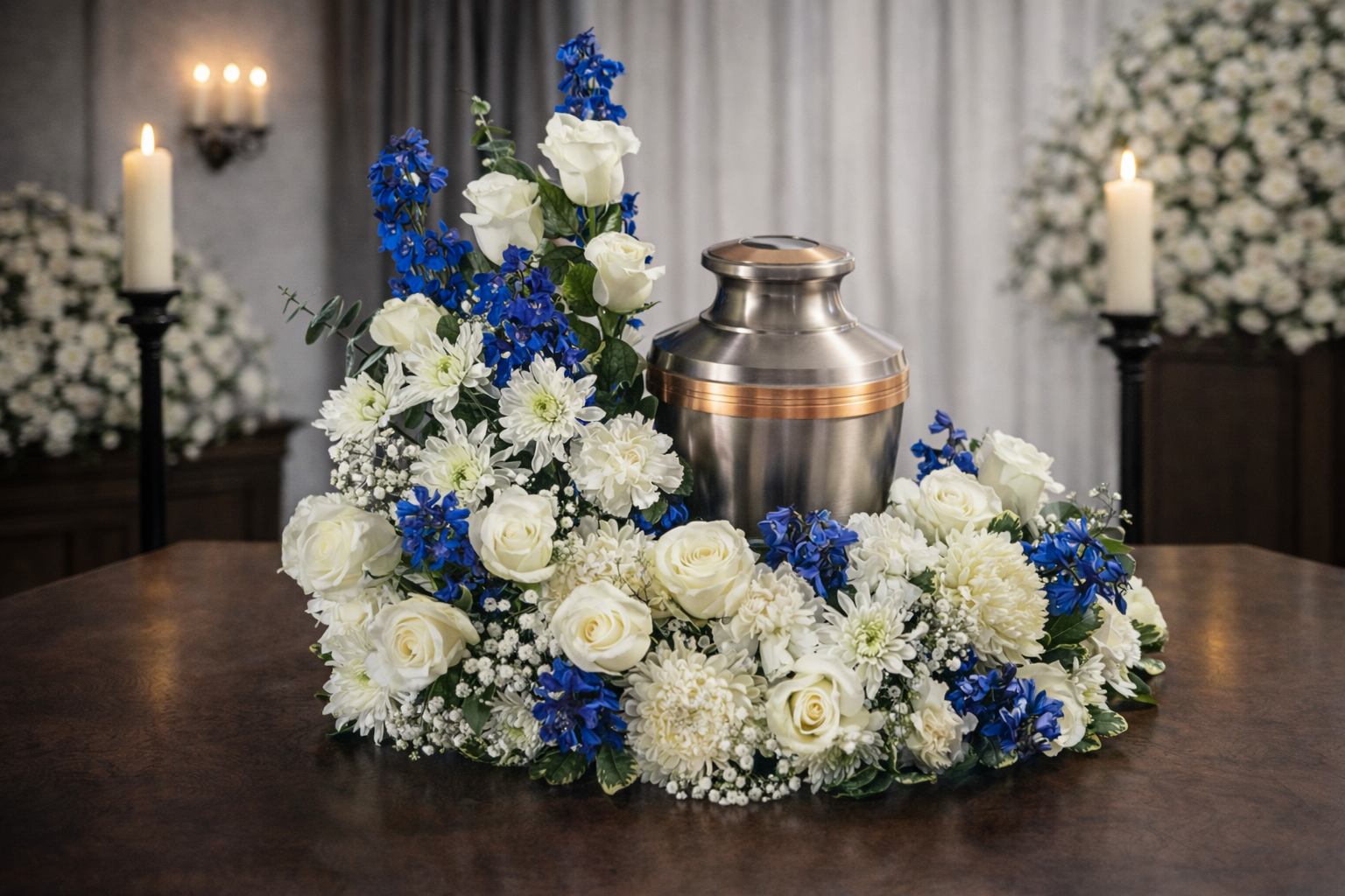 Asymmetrical Urn Wreath