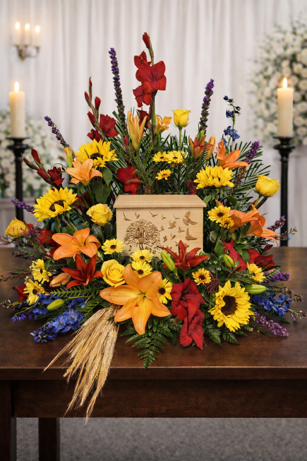 Autumn Flame Urn Spray