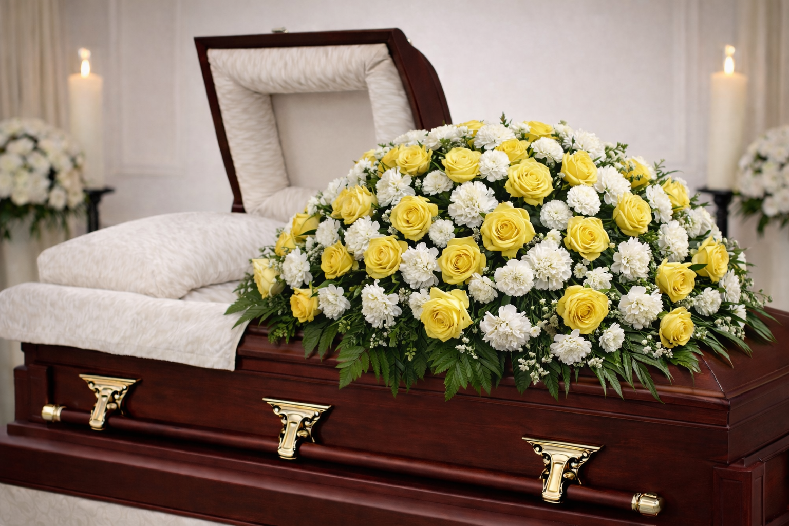 Carnation and Rose Casket Spray