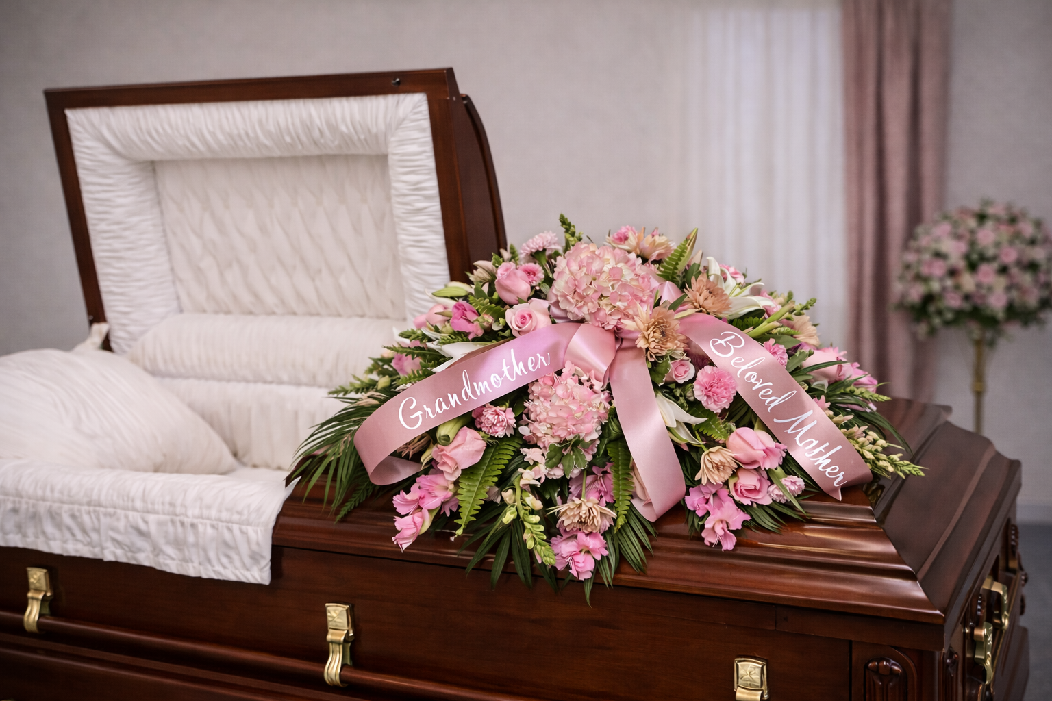 Pink Mix Casket Spray