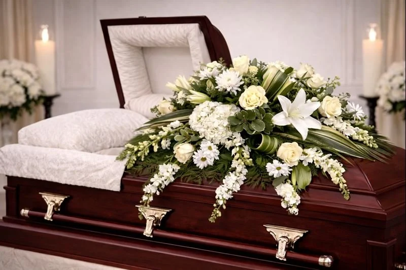 Perfect Peace Casket Spray