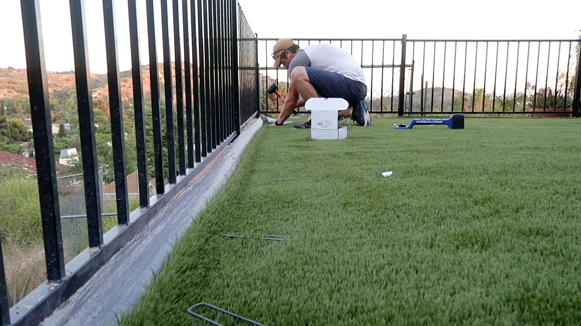 artificial turf installation