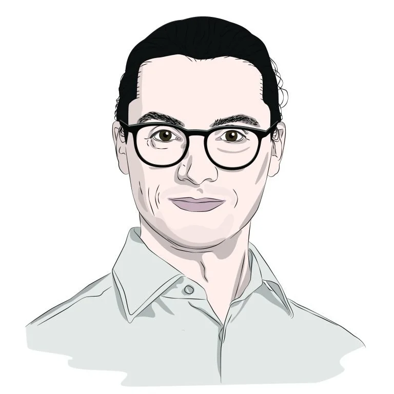 Illustrated portrait of Gustav Nilsonne