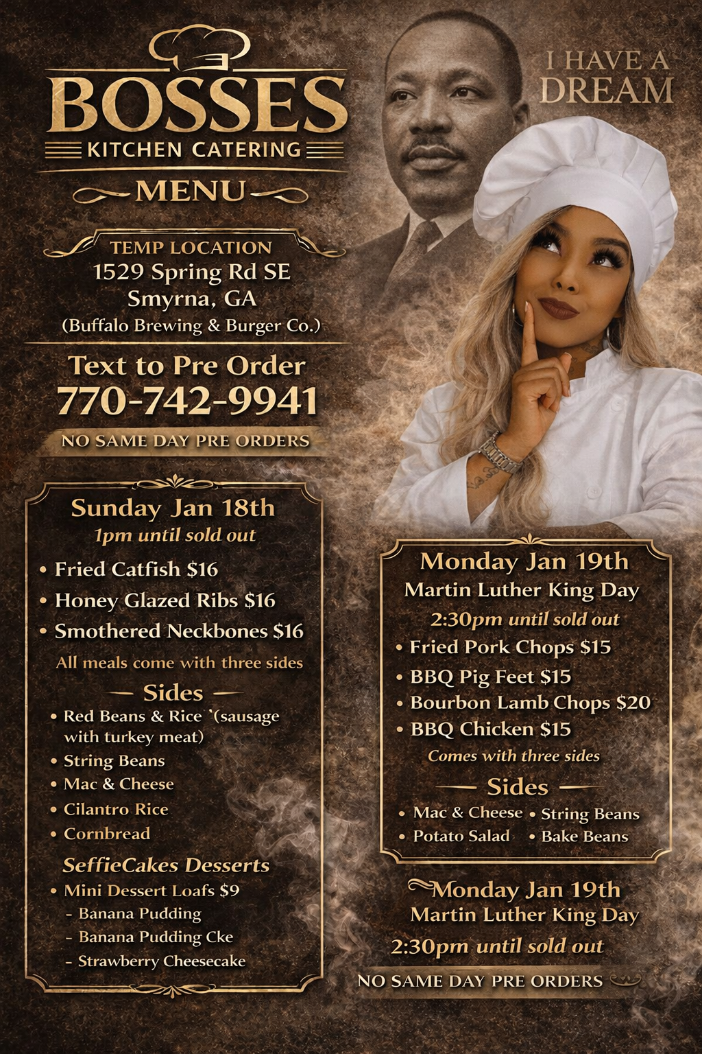 Text 770-742-9941 to pre order