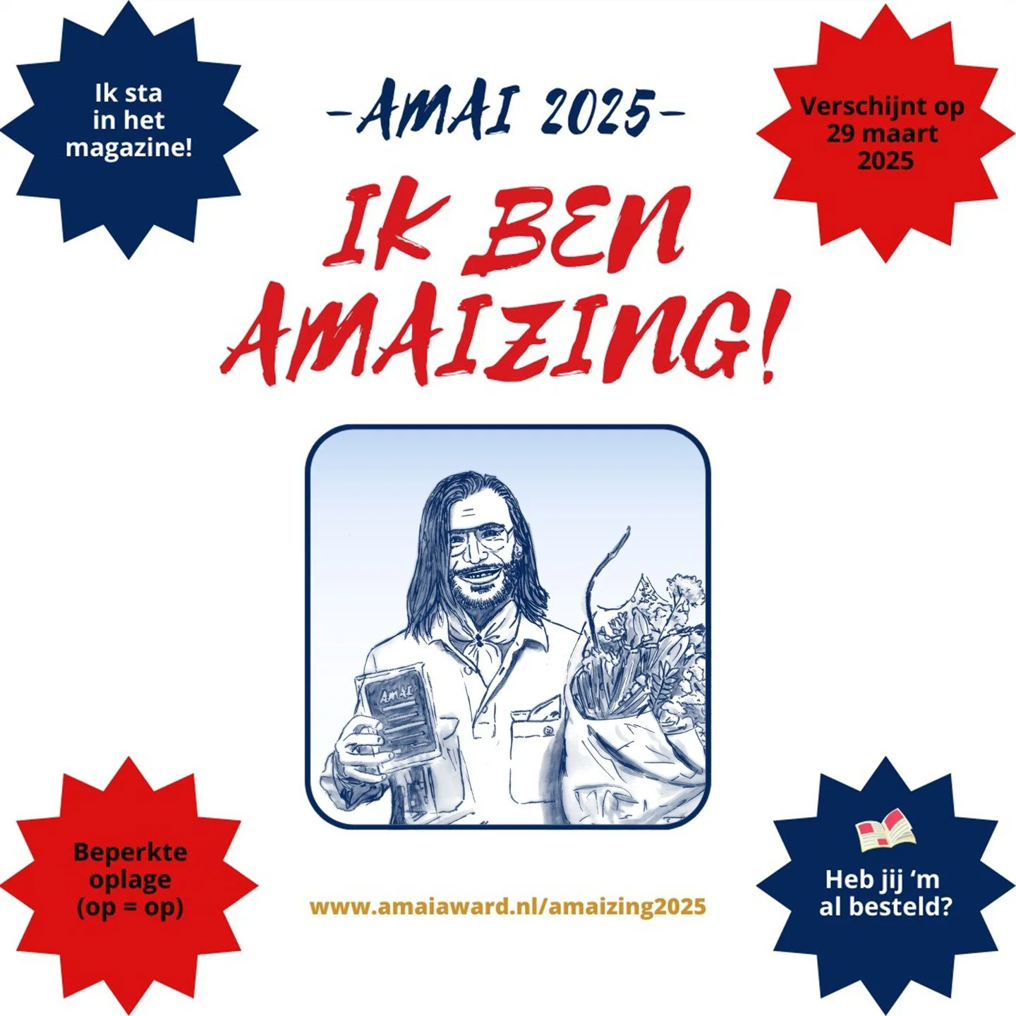Heb jij het nieuwe AMAI magazine 'AMAIZING' al besteld? Want mijn winnende gedicht staat er dit jaar ook in 🙏😍🌻🎈 Ik ben z&oacute; dankbaar dat ik jullie allemaal heb mogen leren kennen via po&euml;zie, want deze prestaties zijn allemaal dankzij j