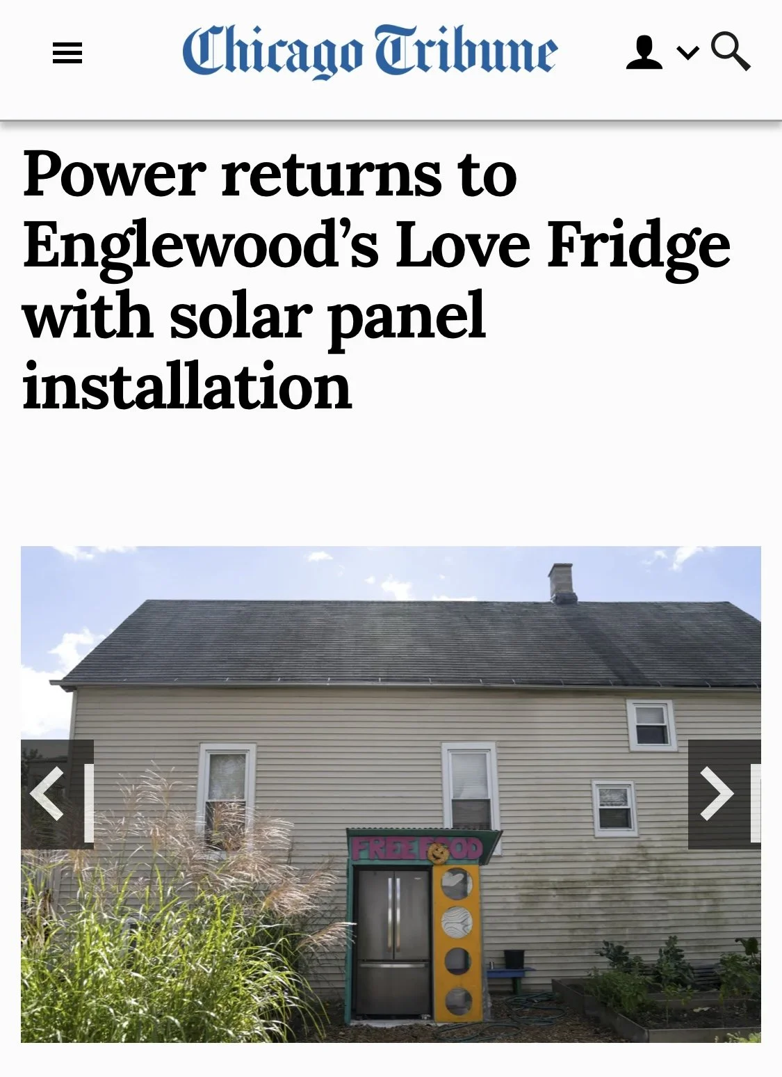 The first solar powered community fridge in the Midwest!