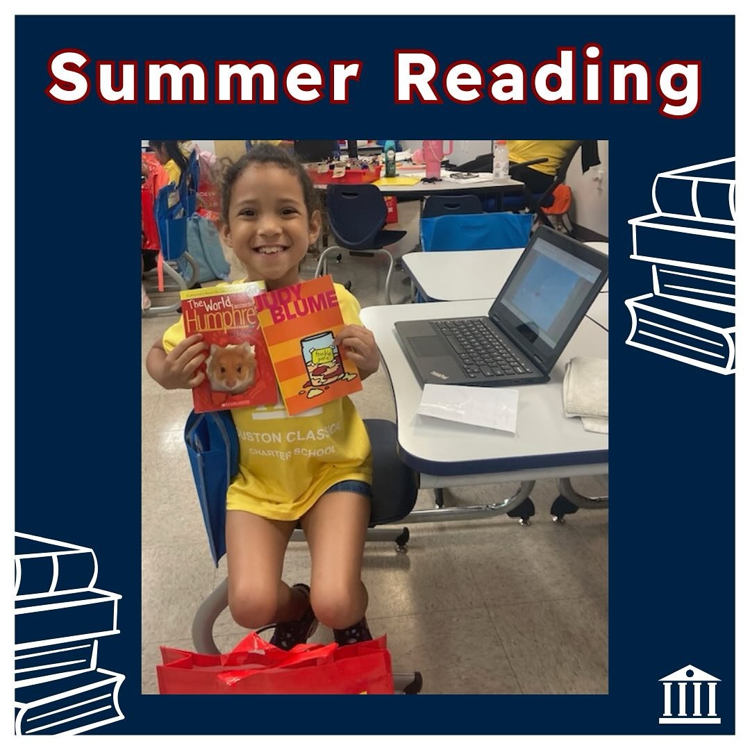 Summer break doesn&rsquo;t mean a break from learning at HCCS! Thanks to @scholastic and a generous donor, every scholar takes home free books and reading packets to keep their minds sharp and curiosity growing all summer long. Preventing the summer 
