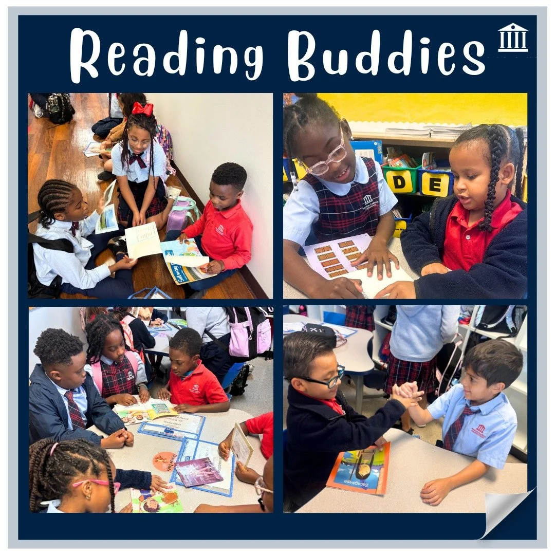 Today marked our first session of Reading Buddies of the school year! Our 3rd &amp; 4th graders partnered with Kindergarten friends for a special reading time that boosted literacy and leadership. Swipe to see the joy and collaboration in action!📚