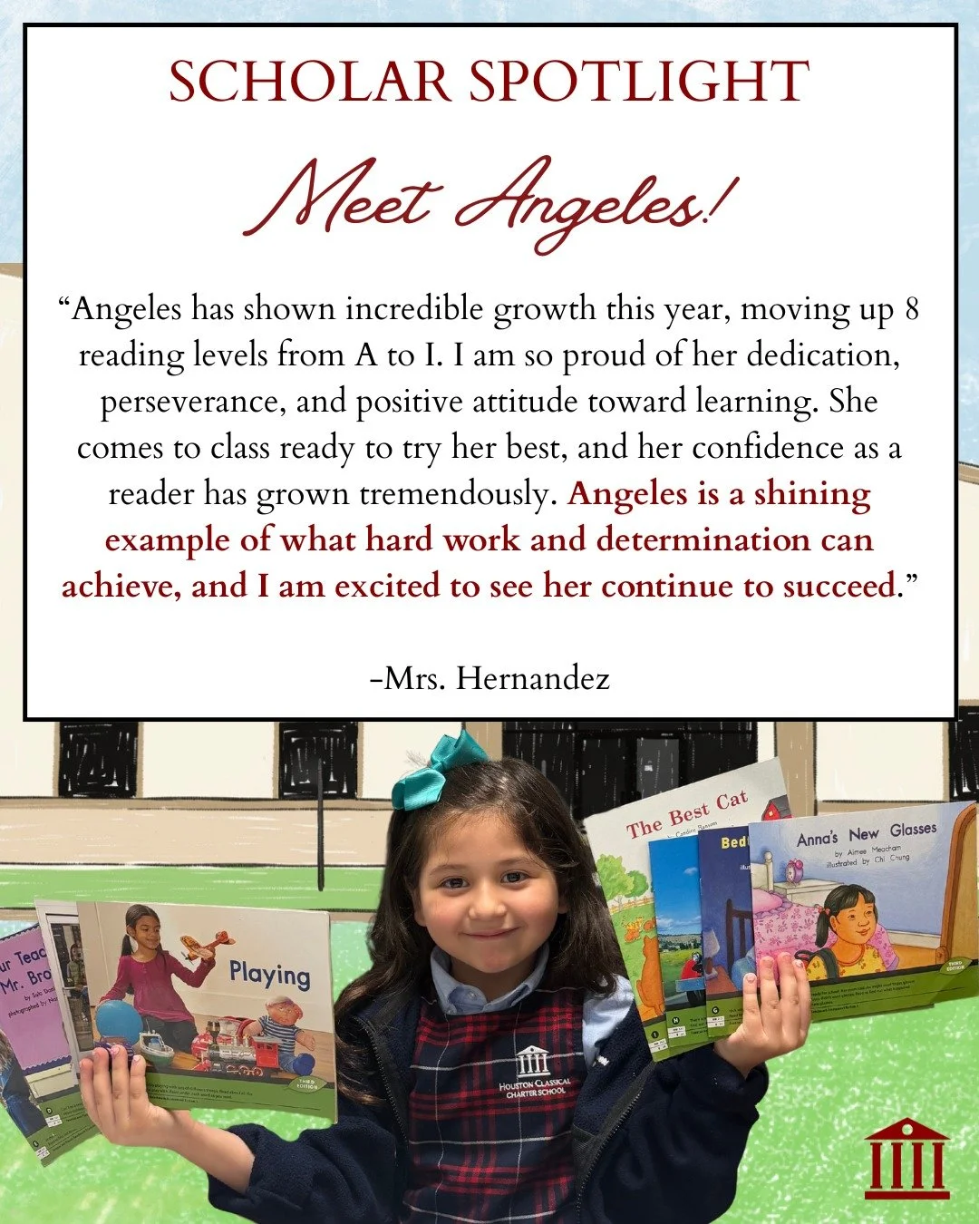 At Houston Classical, growth is everything to us and today, our teachers are shining a light on scholars who have truly gone above and beyond this year. 

From academic breakthroughs to personal milestones, these scholars have shown resilience, deter