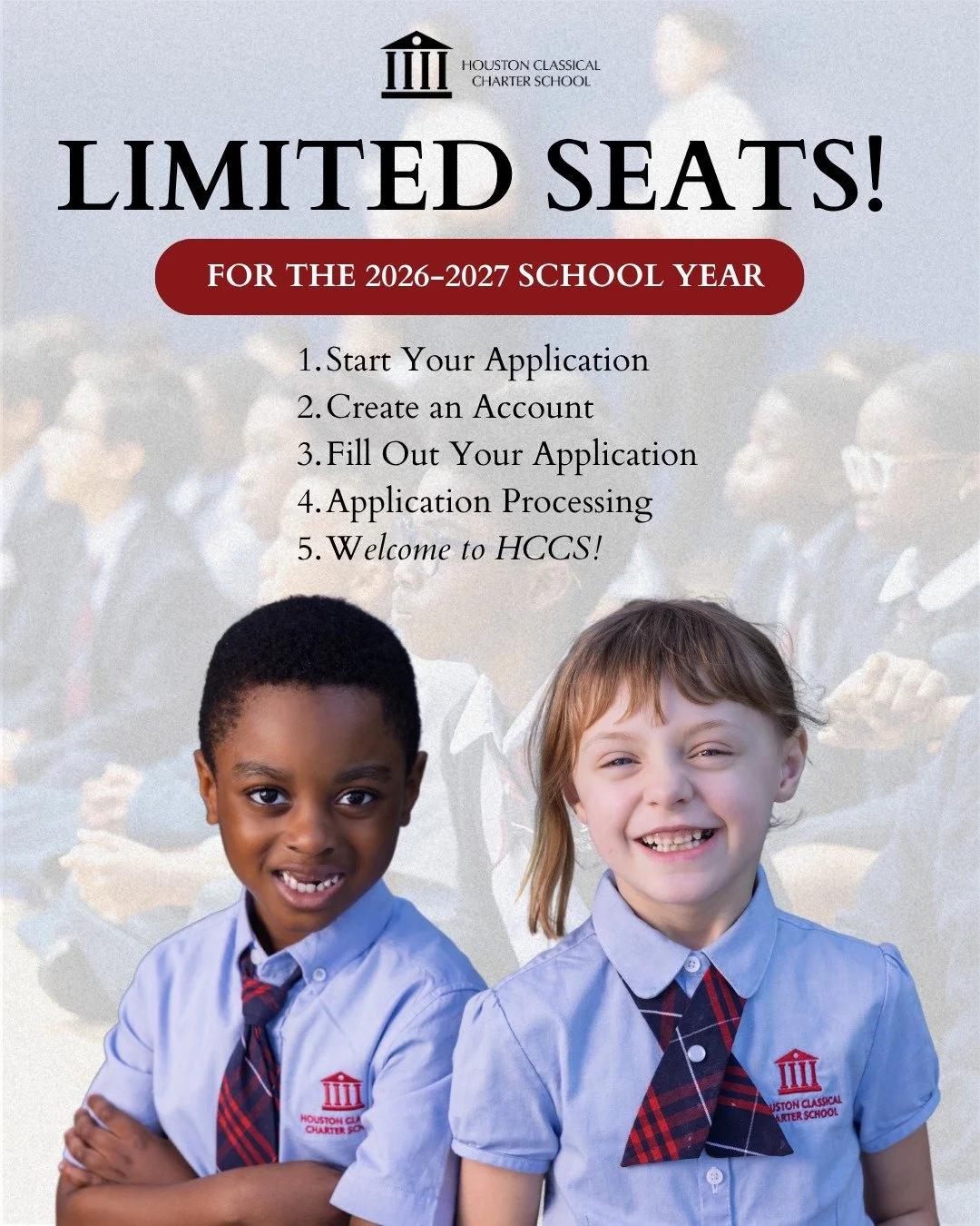 📚 Enrollment for the 2026&ndash;2027 school year is now open at Houston Classical and seats are limited!

If you&rsquo;ve been searching for a school community that values academic excellence, character formation, and a love of learning, now is the 