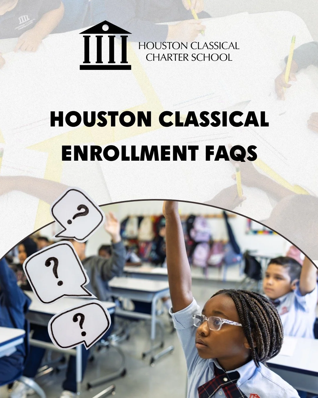 Thinking about applying to Houston Classical? 📚✨

We know the application process can come with lots of questions and we&rsquo;re here to help every step of the way!

Our Application FAQ is designed to help interested families feel informed and conf