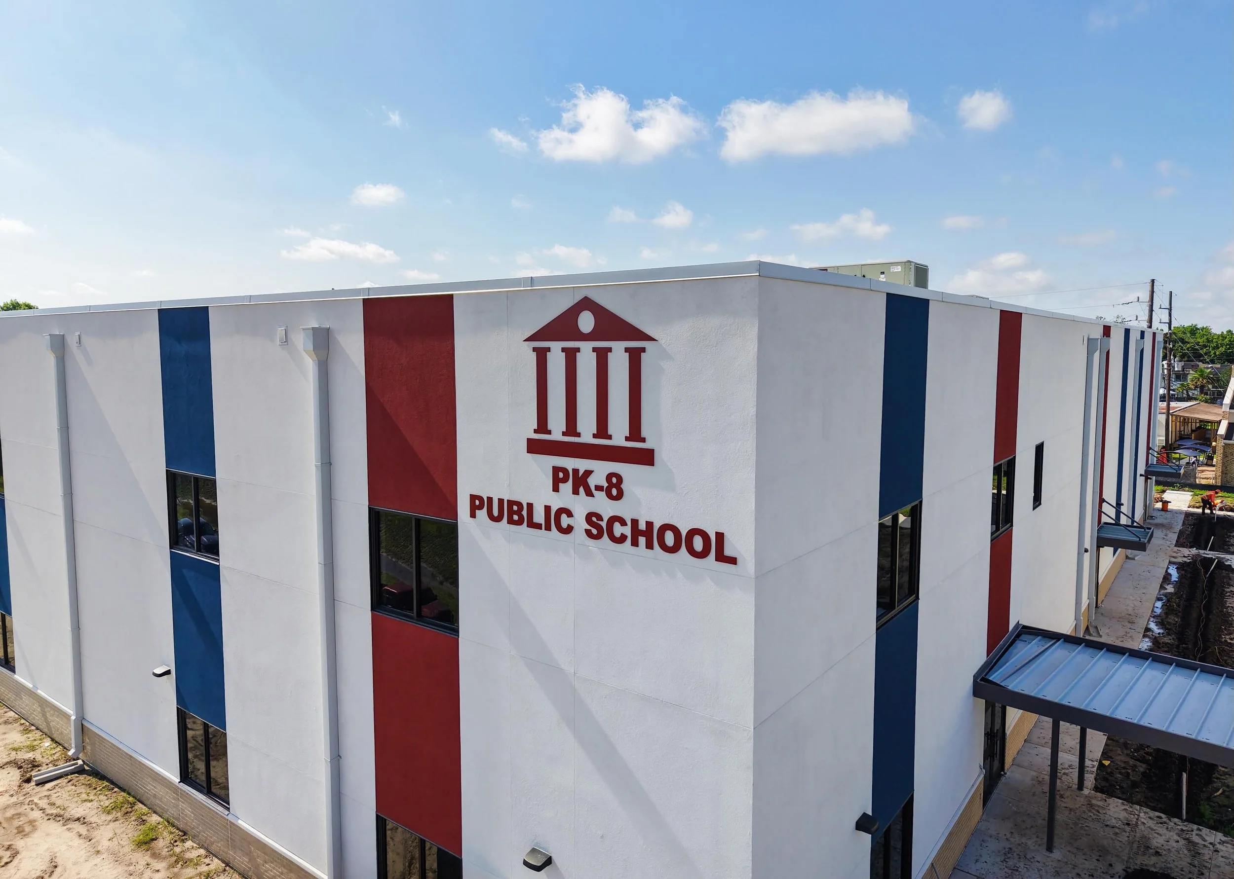 Hello, Houston Classical community and future families!

We are excited to share an update on our new campus building. While construction is still underway, we wanted to give you a glimpse of the incredible progress being made inside the future home 