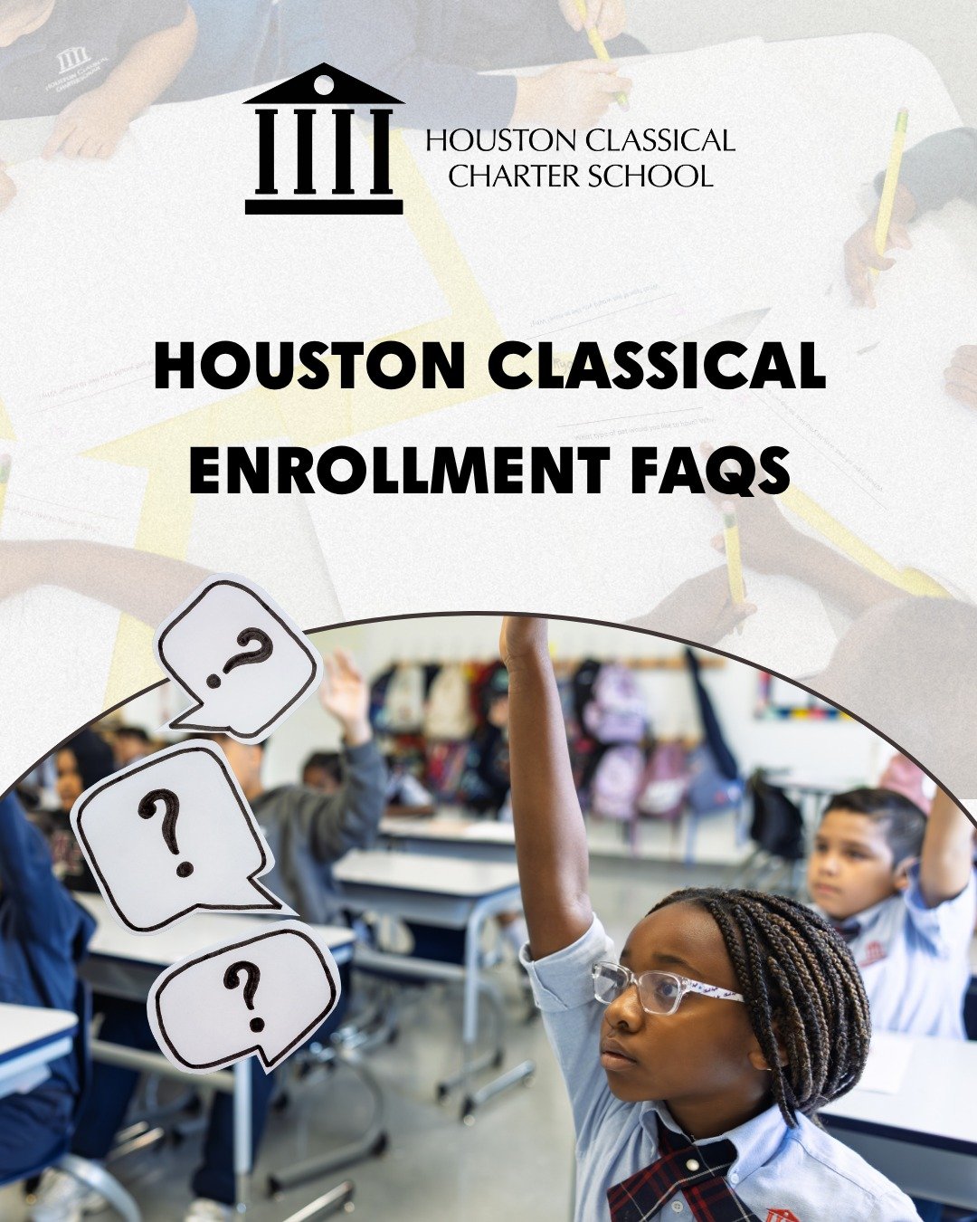 Thinking about applying to Houston Classical? 📚✨

We know the application process can come with lots of questions and we&rsquo;re here to help every step of the way!

Our Application FAQ is designed to help interested families feel informed and conf