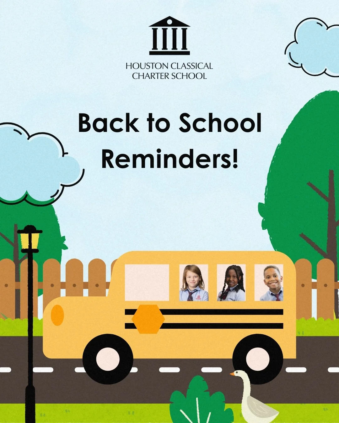 📚✨ Back-to-School Reminders!

As we get ready for an EXCITING new school year, please be sure to review this week's important reminders. 

This includes our uniform policy, Wednesday dismissal schedule, Week 1 transportation updates, and afterschool