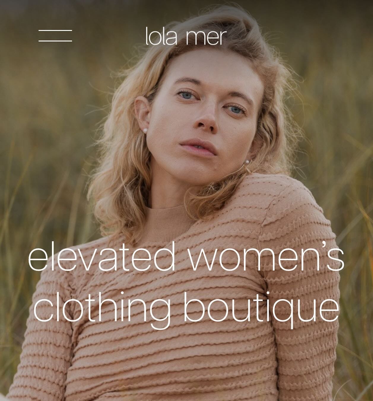 We are so excited to share our new website! We are over the moon with how this came out.  Thank you @vovimedia and of course, our model @sweetwilled.  Check us out online at lolamer.com or in store. 

Spring hours are Friday, Saturday and Sunday 12-5