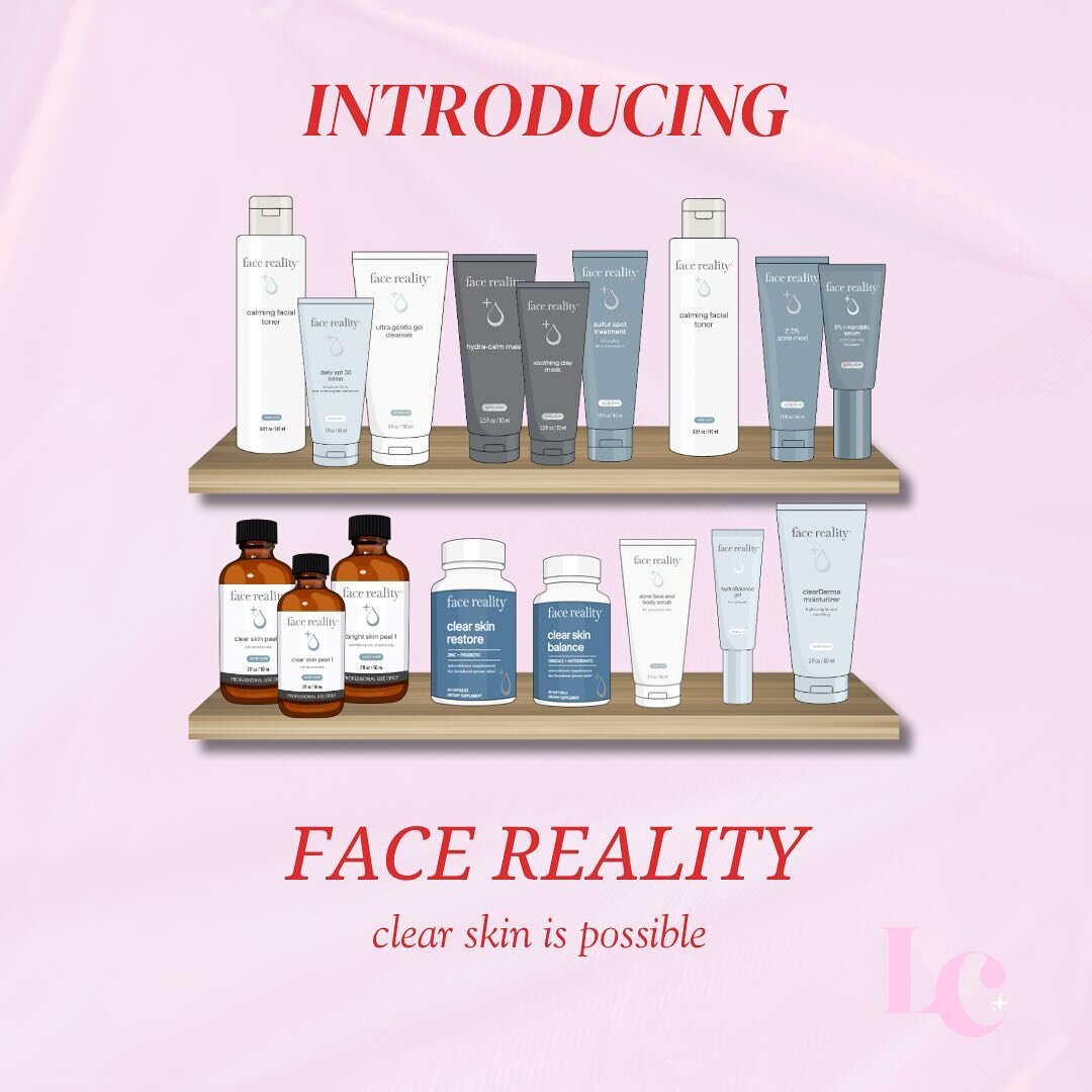 FACE REALITY 
-
I am SO excited to bring this brand on and for you guys to get ahold of these products!! As someone who has dealt with acne for most of my life, I am absolutely in love with these products and the results I am seeing not only in my sk