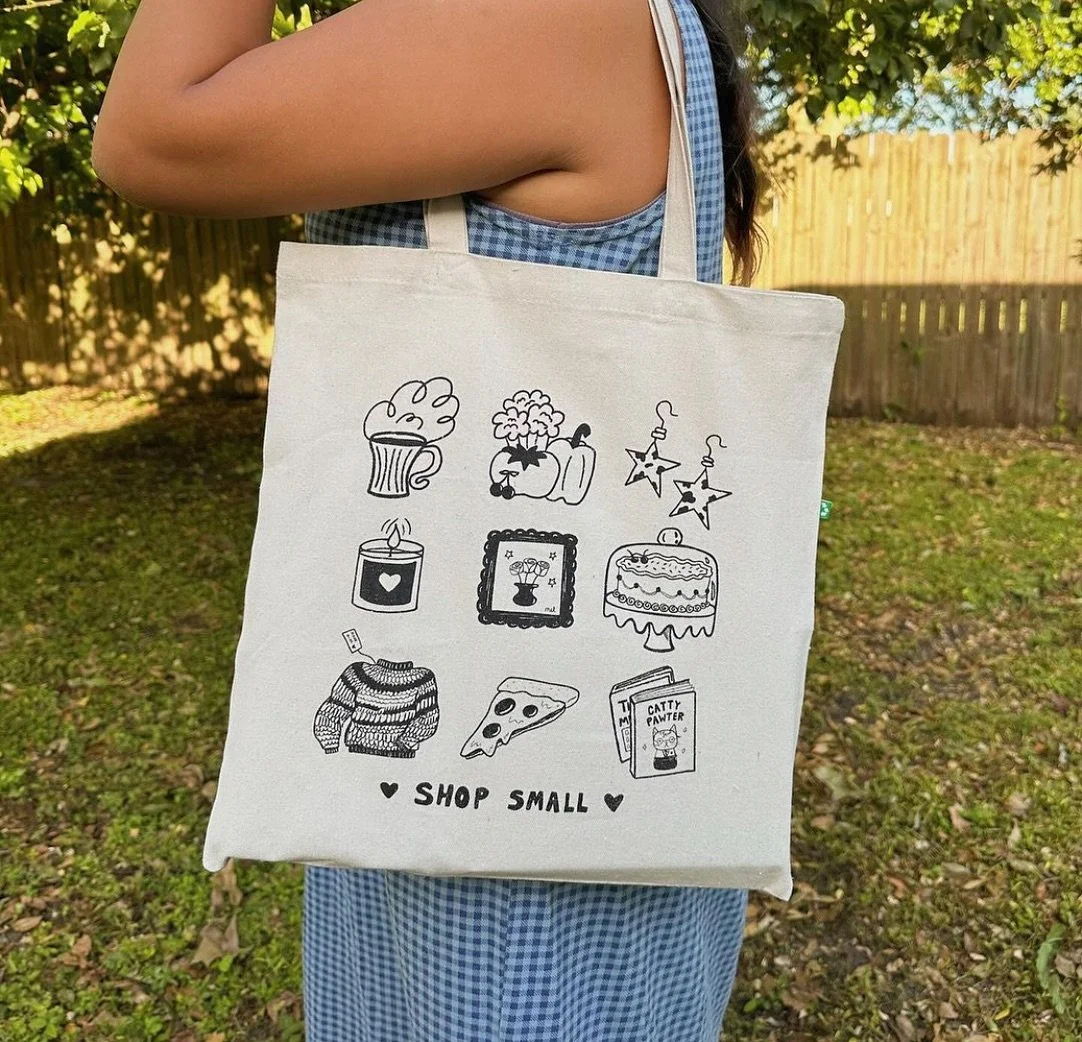 what the bag says ✨ made by @mellipopsart who you&rsquo;ll find at @thehouseonlang for an Artful Wonderland 🎄 

THIS SATURDAY, December 7th from 11a-3p

Giving you a little peek of the good food and local goods you&rsquo;ll find!