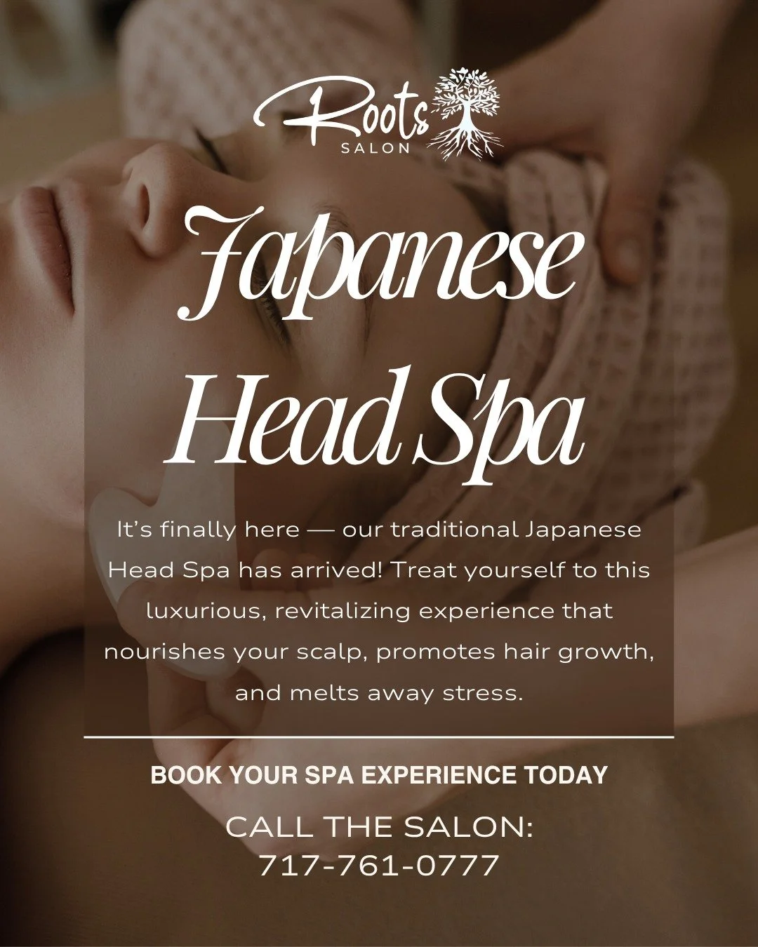 🌿 Roots Presents: The Japanese Head Spa Experience

It&rsquo;s finally here &mdash; our traditional Japanese Head Spa has arrived! Treat yourself to this luxurious, revitalizing experience that nourishes your scalp, promotes hair growth, and melts a