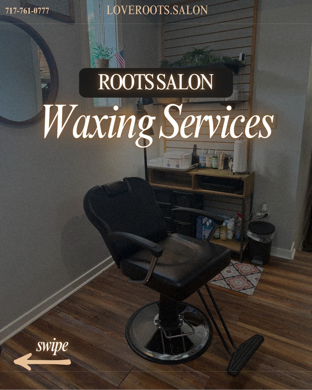 Stuck in a hairy situation?
Let us help! Our experienced team knows how to expertly and efficiently remove unsightly or unwanted hair, leaving your skin soft and smooth.

Call: 717-761-0777
Online: loveroots.salon