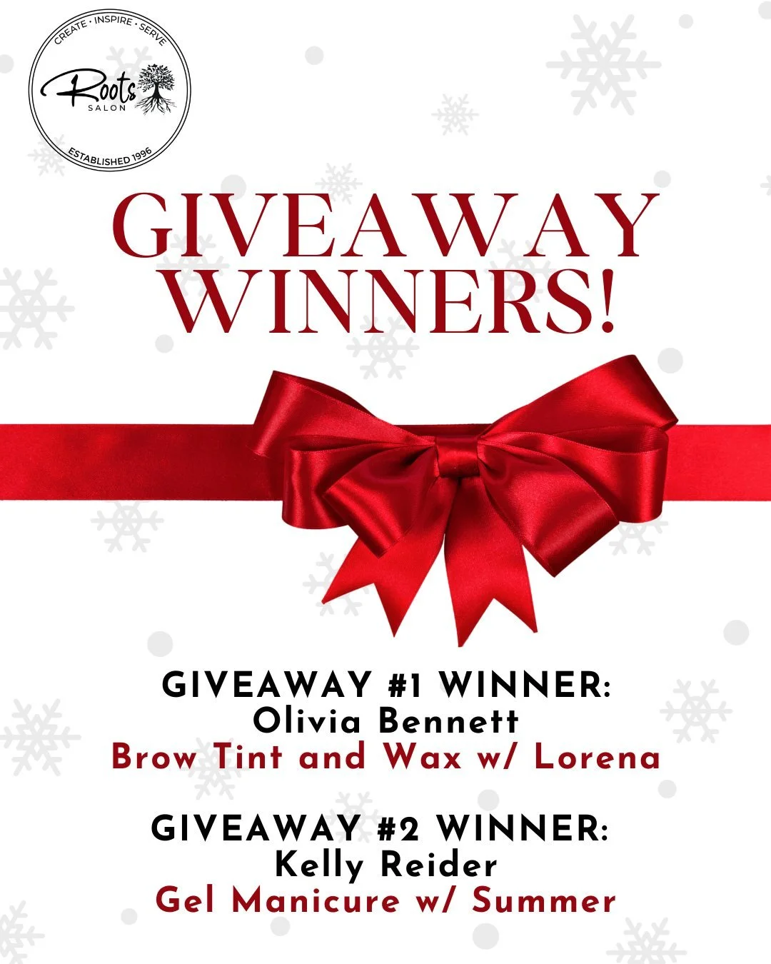 Congratulations to our December giveaway winners:

Olivia Bennett (@livvyb167) and Kelly Reider (@kelly_reider_ )

Send us a DM to collect your prizes!