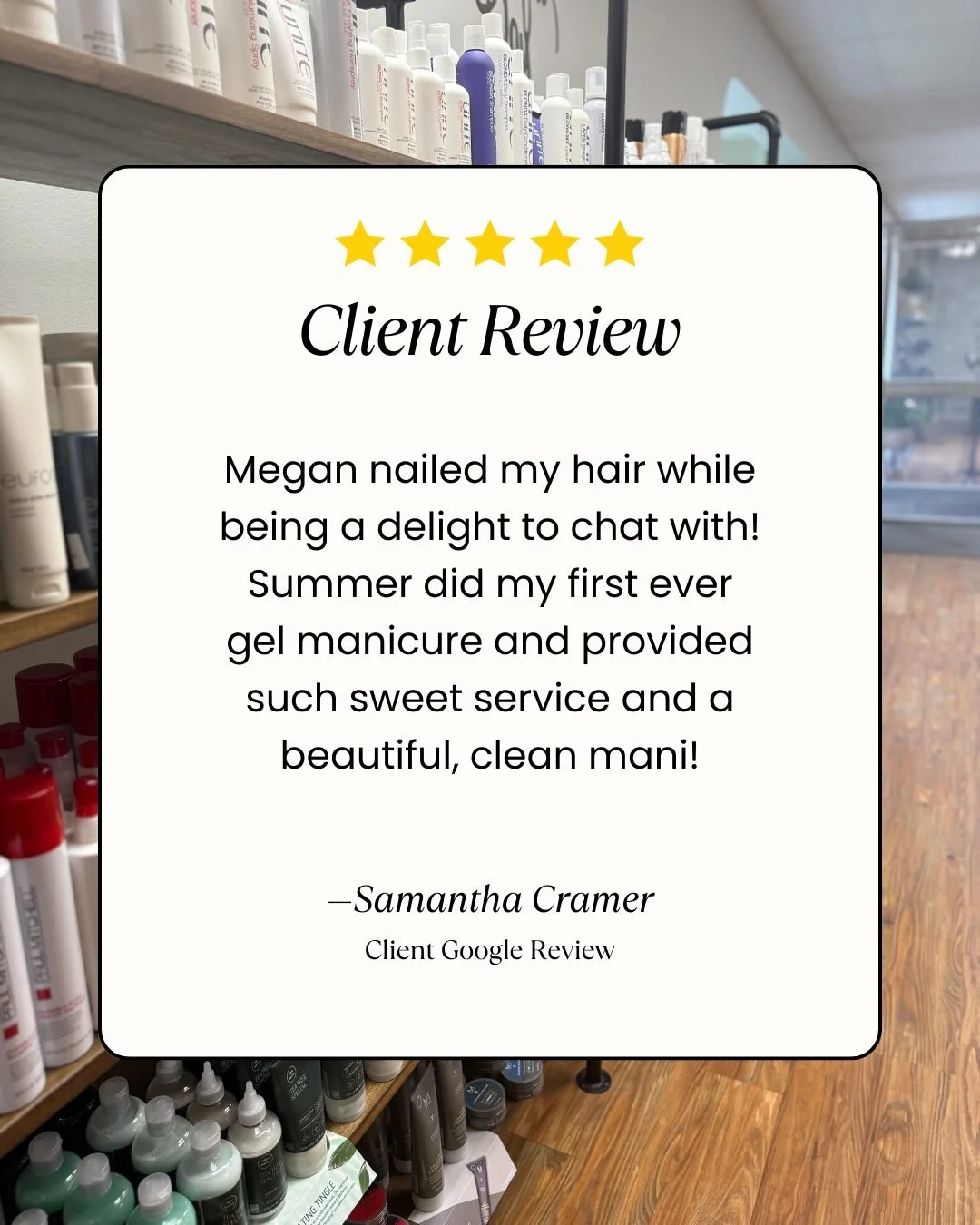 We are so grateful for every client that comes through our doors!