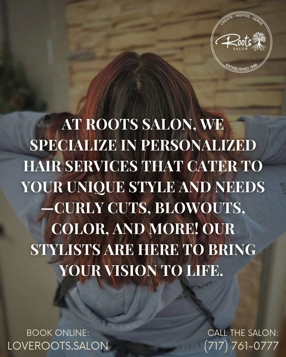 ✨ Roots Salon &mdash; Where Your Best Hair &amp; Self-Care Begins ✨

Looking for a fresh look, a relaxing reset, or head-to-toe glow energy? Roots has you covered. 💛

🌿 Personalized Hair Services -From cuts and color to blowouts and lived-in styles