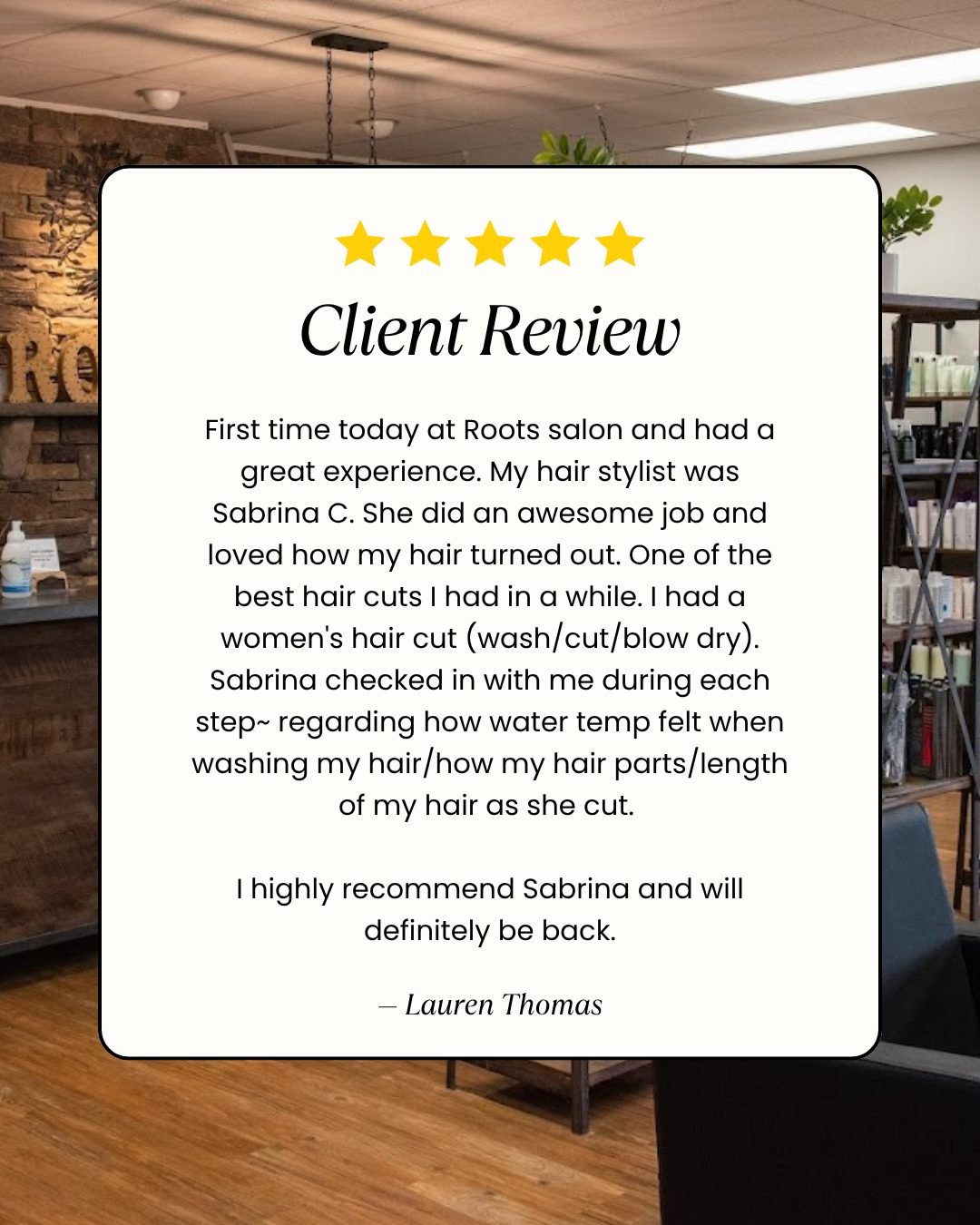 Thank you, Lauren! We ALSO love Sabrina ✨