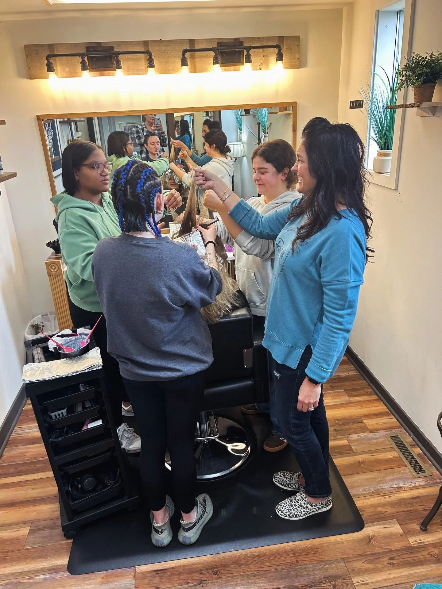 Our sprouts are growing!

We&rsquo;re big on education at Roots, so our new talent is always learning, practicing, and getting better every time they step behind the chair.

it&rsquo;s been so fun watching their skills grow and their confidence build