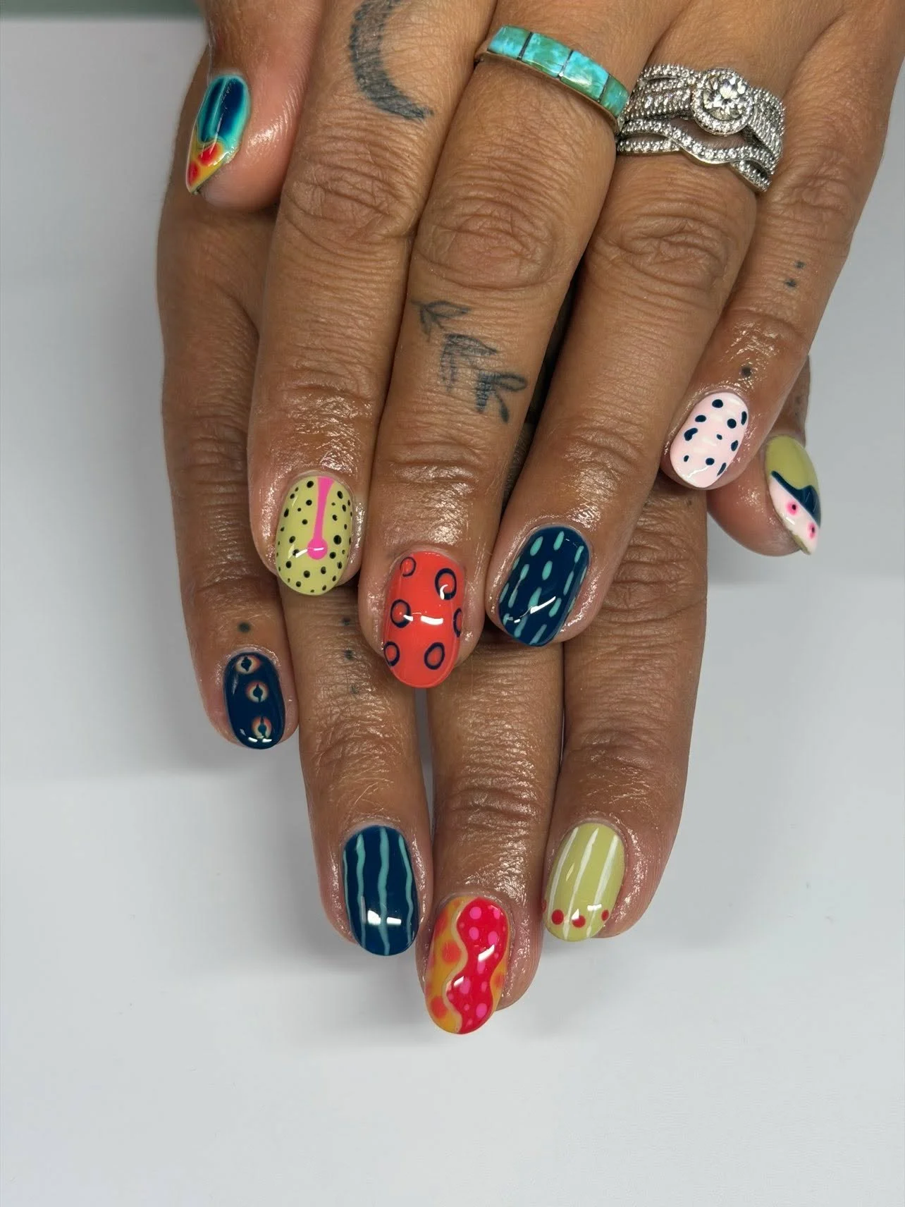 This is such incredible nail art by one of our nail team! The last photo was for inspiration and we think she "NAILED" it. ✨💅🏽