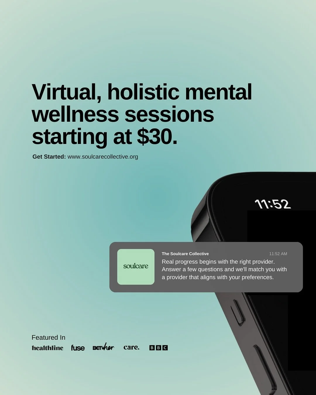 We&rsquo;re grateful to share that, thanks to a generous donation, the Soulcare Fund is now able to support 40 people for the next 6 months with 30-minute holistic mental wellness sessions at a reduced rate of $30 per session.

At this time, the sess