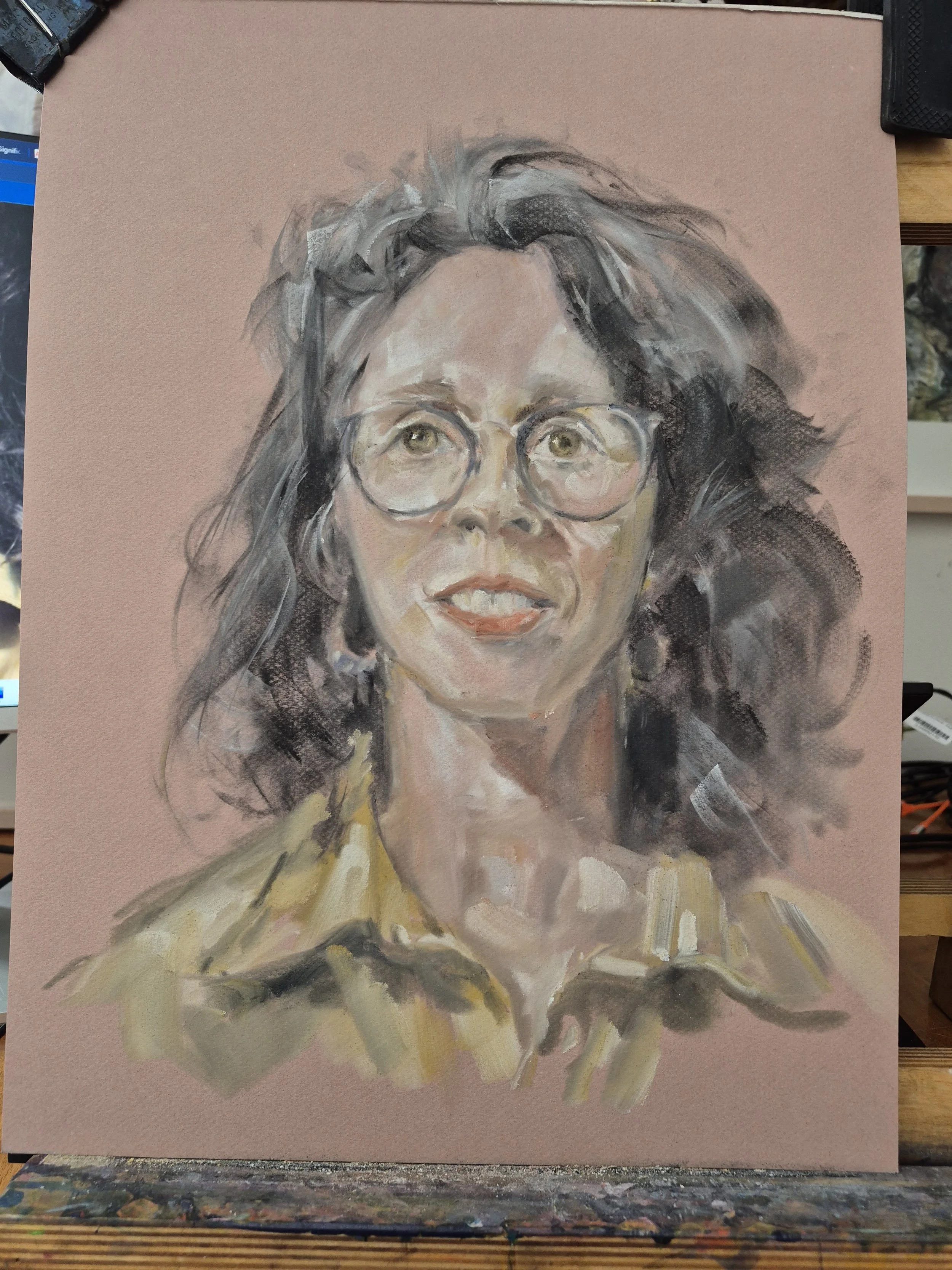 Portrait - Fusain / Pastel / Acrylique