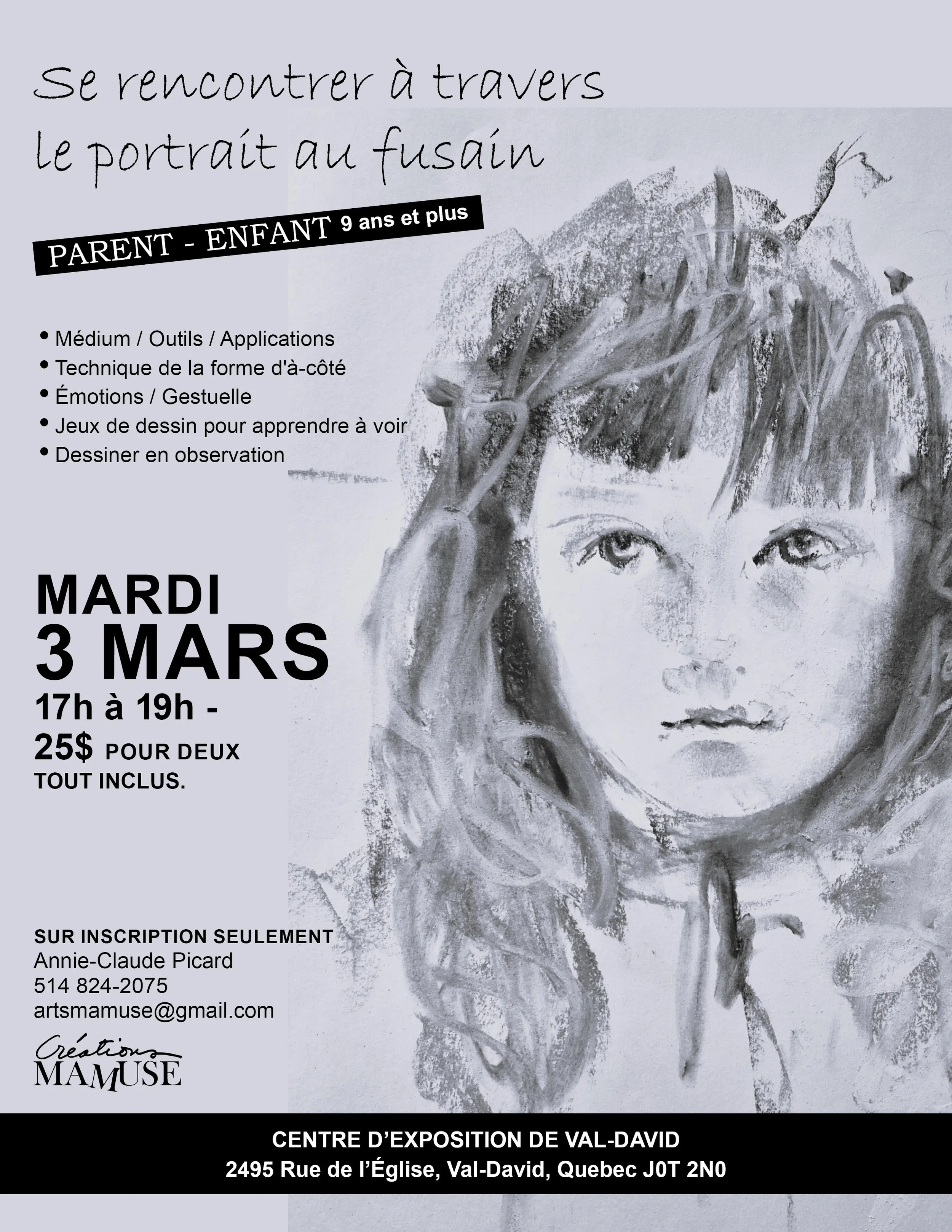 Atelier de dessin - Centre exposition Val-David