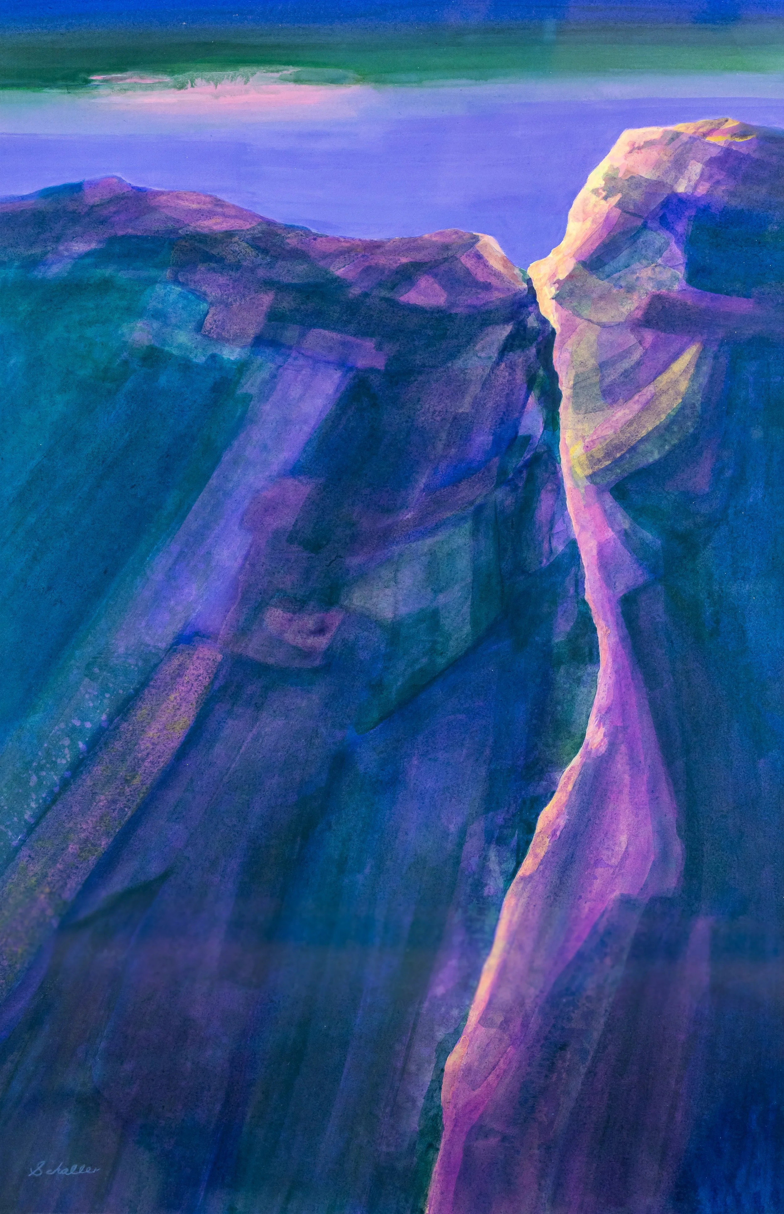 Canyon Suite, Dusk III - 
Acrylic on Paper
25x35