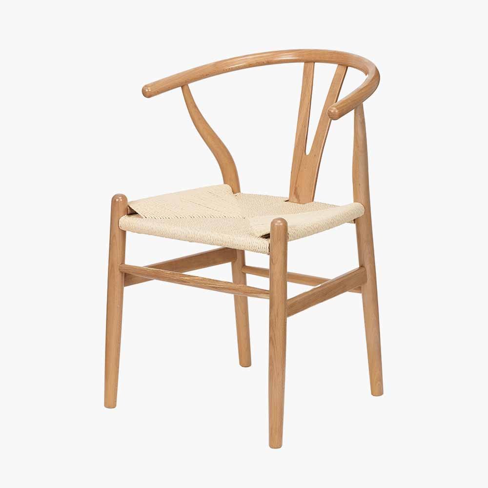 Natural wood chair