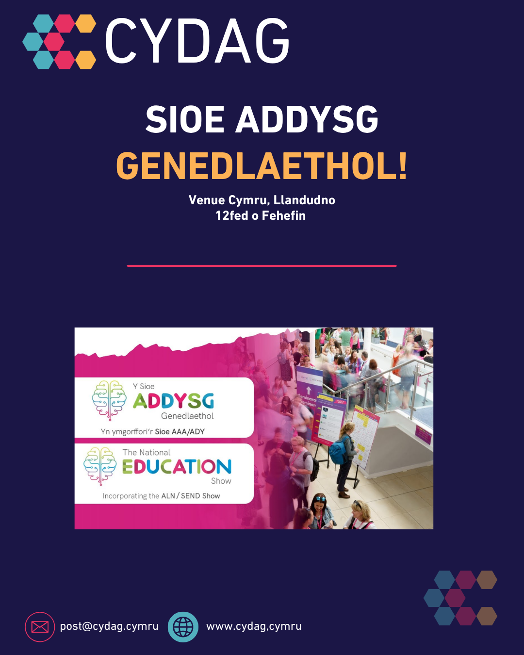 CYDAG yn y Sioe Addysg Genedlaethol