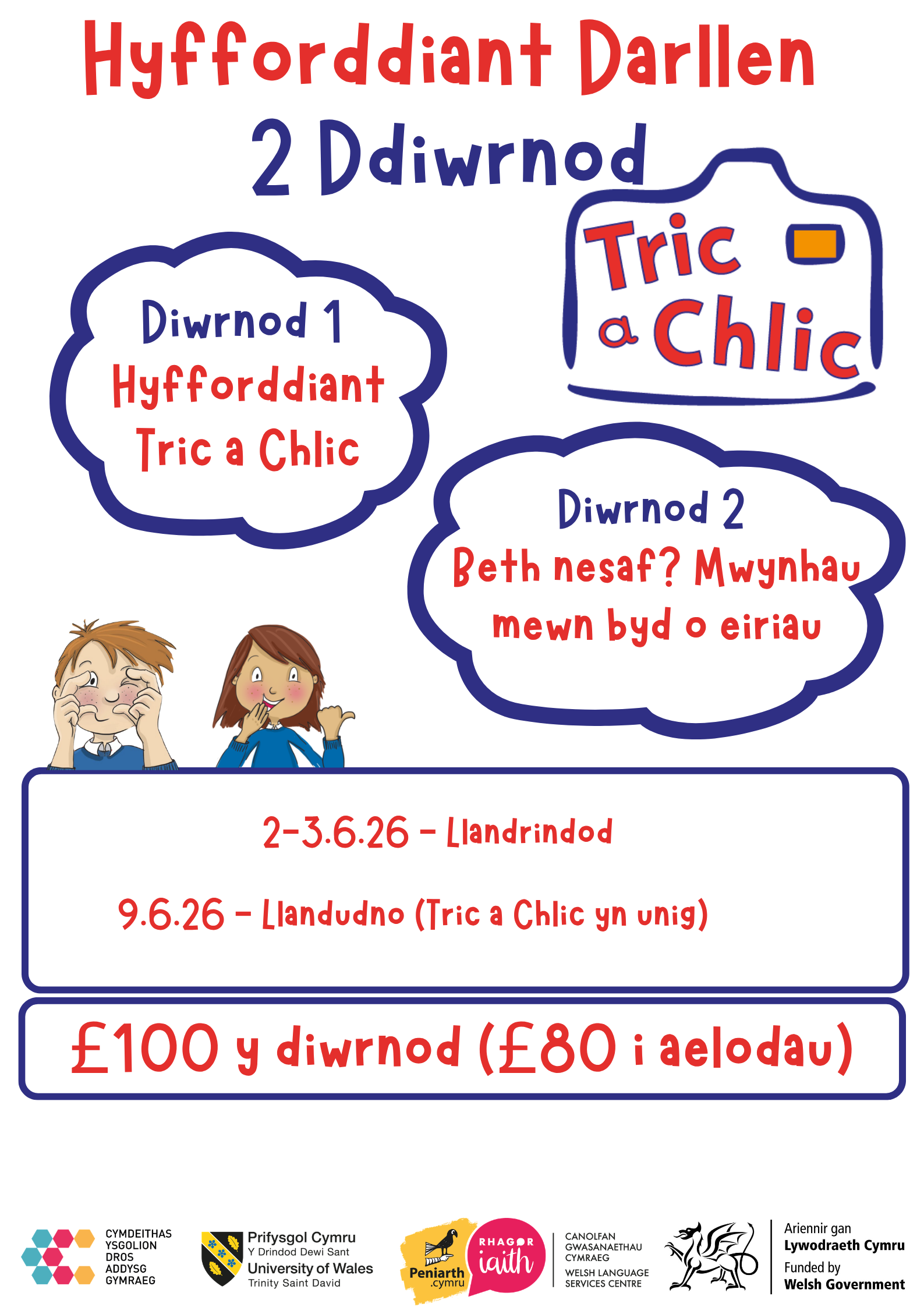 Hyfforddiant Tric a Chlic a ‘Beth Nesaf? Mewn Byd o Eiriau?’