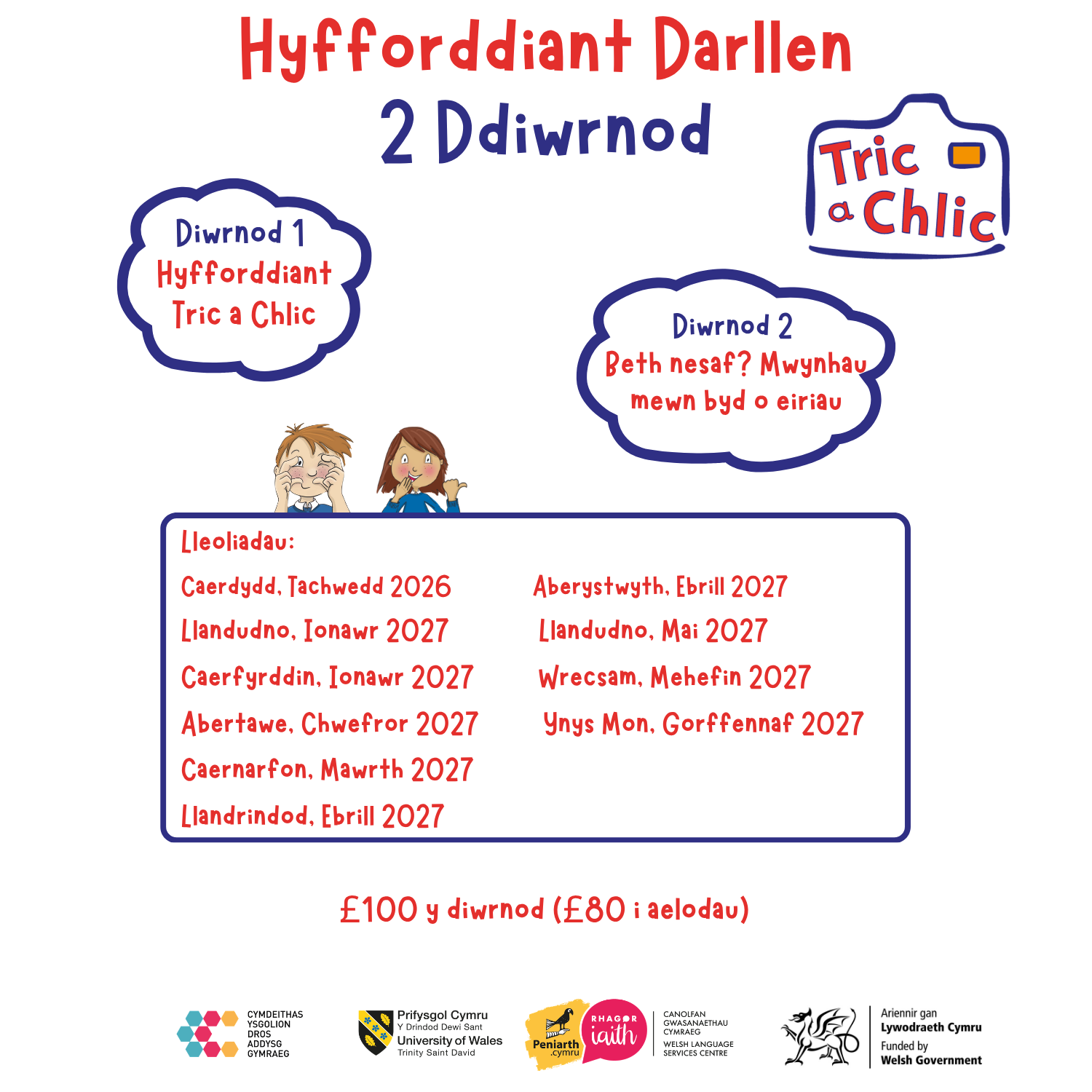 Hyfforddiant Darllen - Tric a Chlic, Caerdydd