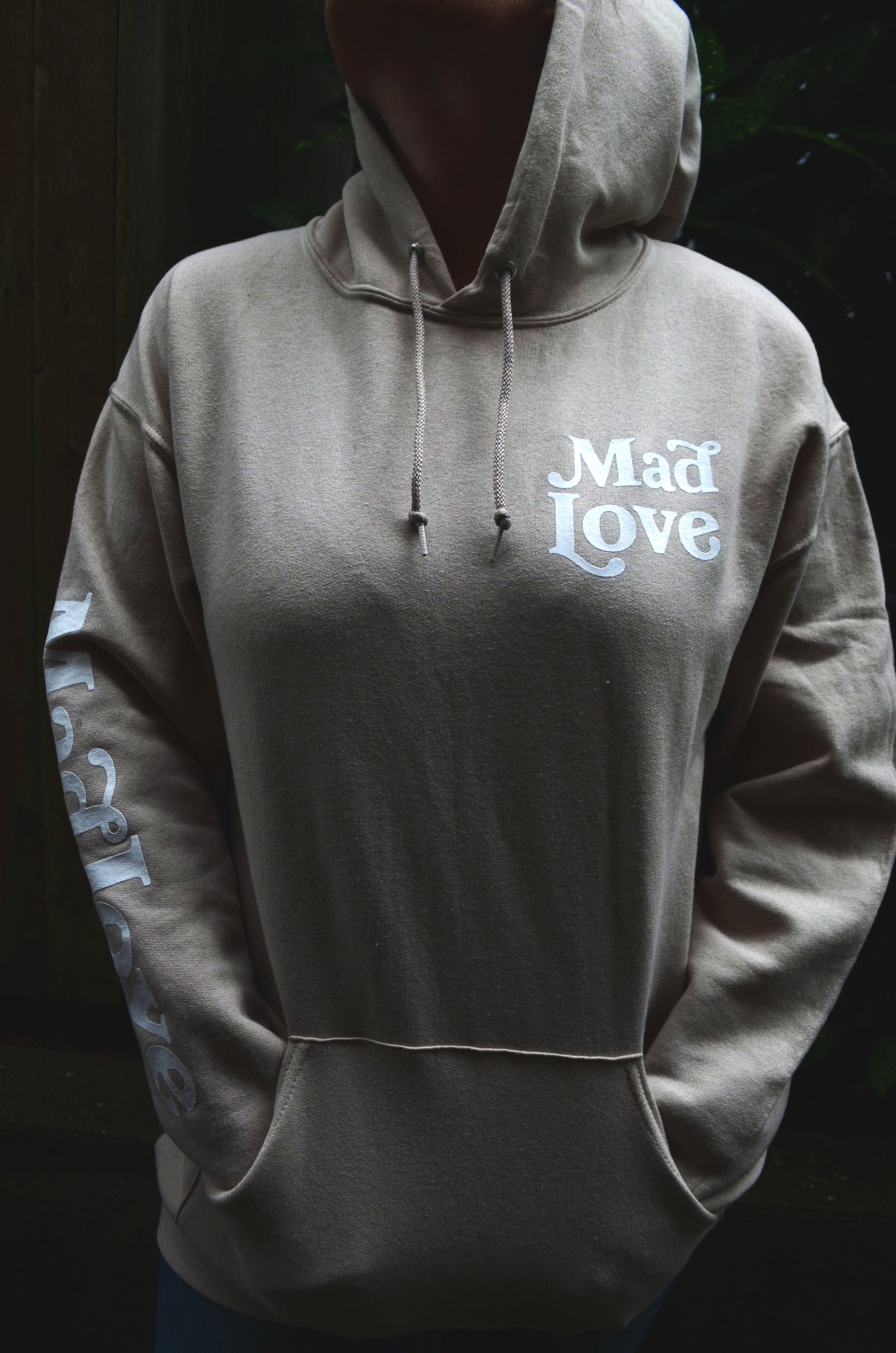 tan hoodie