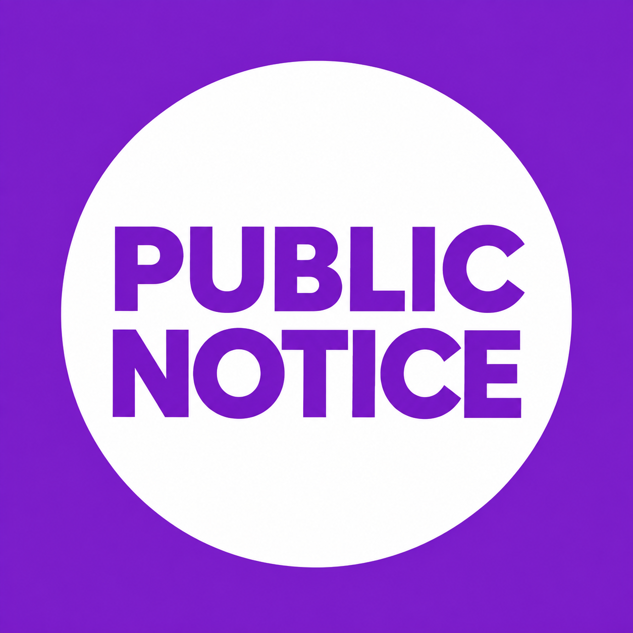 PUBLIC NOTICE