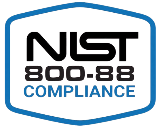 Data destruction compliant with NIST SP 800-88 standards for secure media sanitization